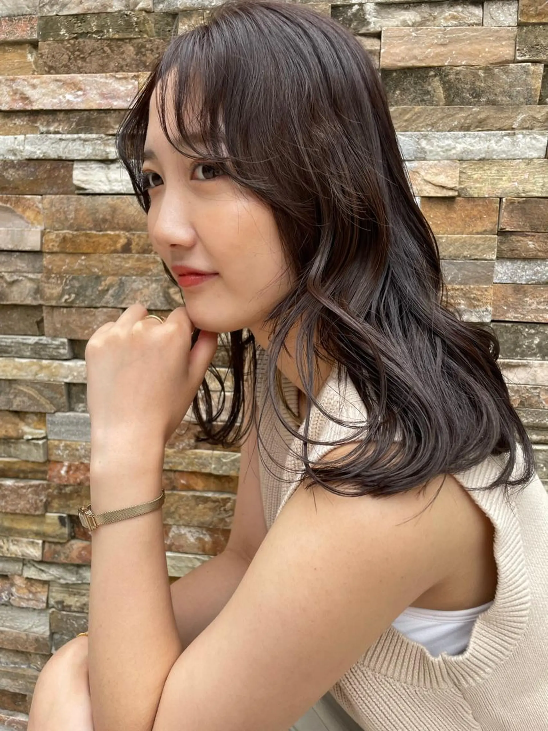 ミディアム カラー ブラウンカラー チョコレートブラウン BoomBOX所属・HIBIKI/原宿 ハッシュカット🪄のヘアスタイル