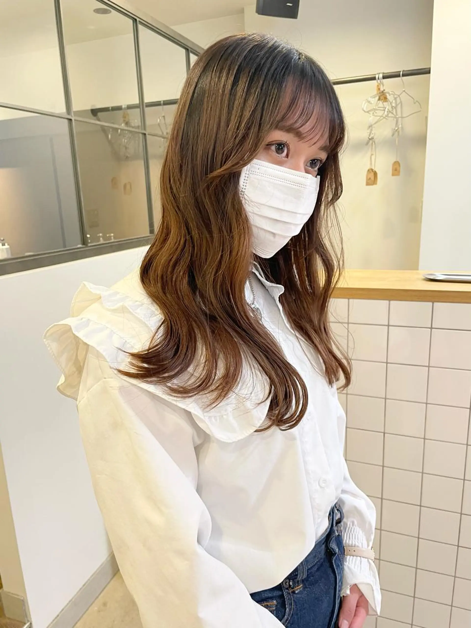 ロング 顔周りカット 似合わせカット sion所属・北里 花咲のヘアスタイル