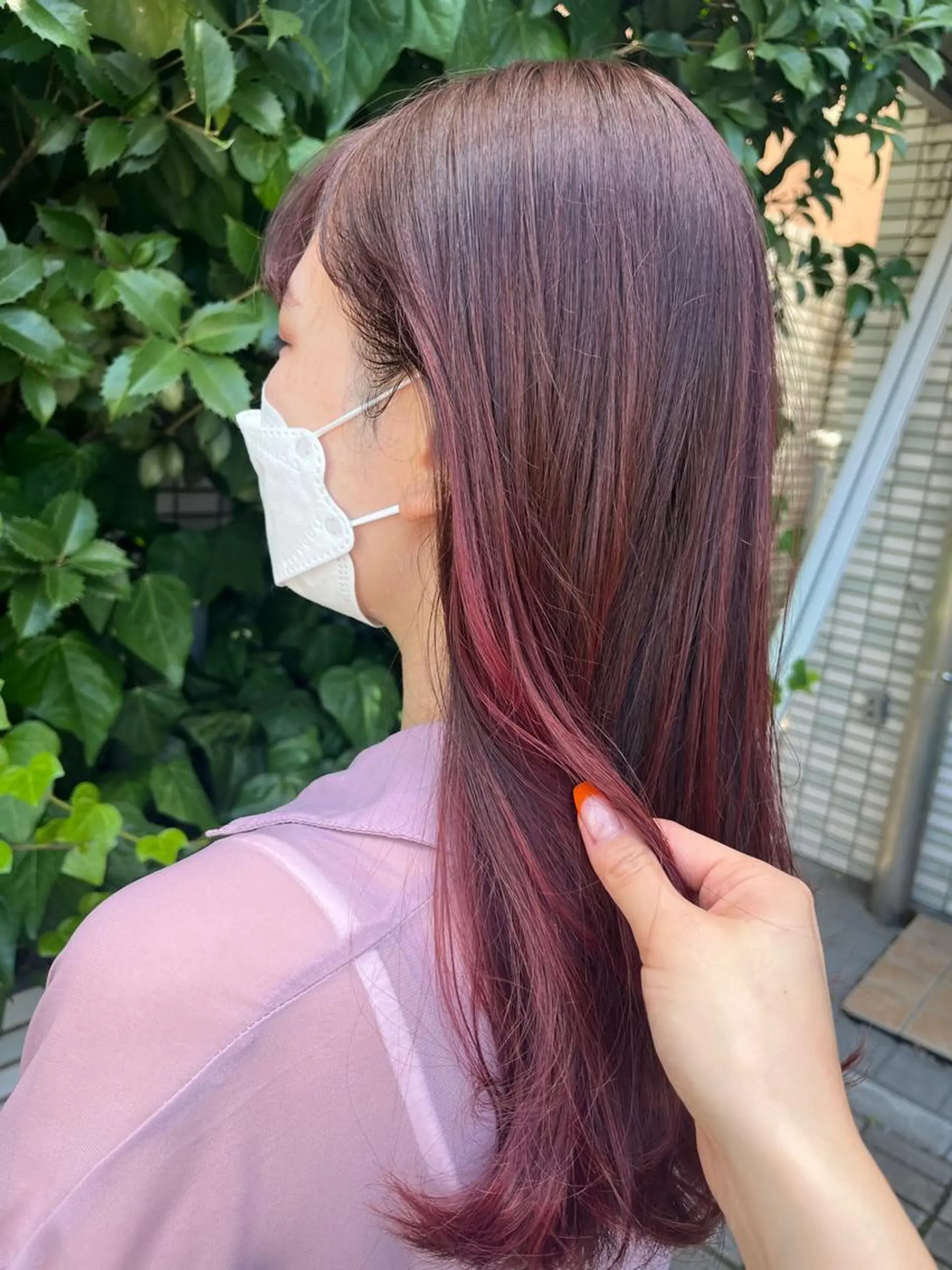 ロング カラー ピンクカラー IMARI /のヘアスタイル