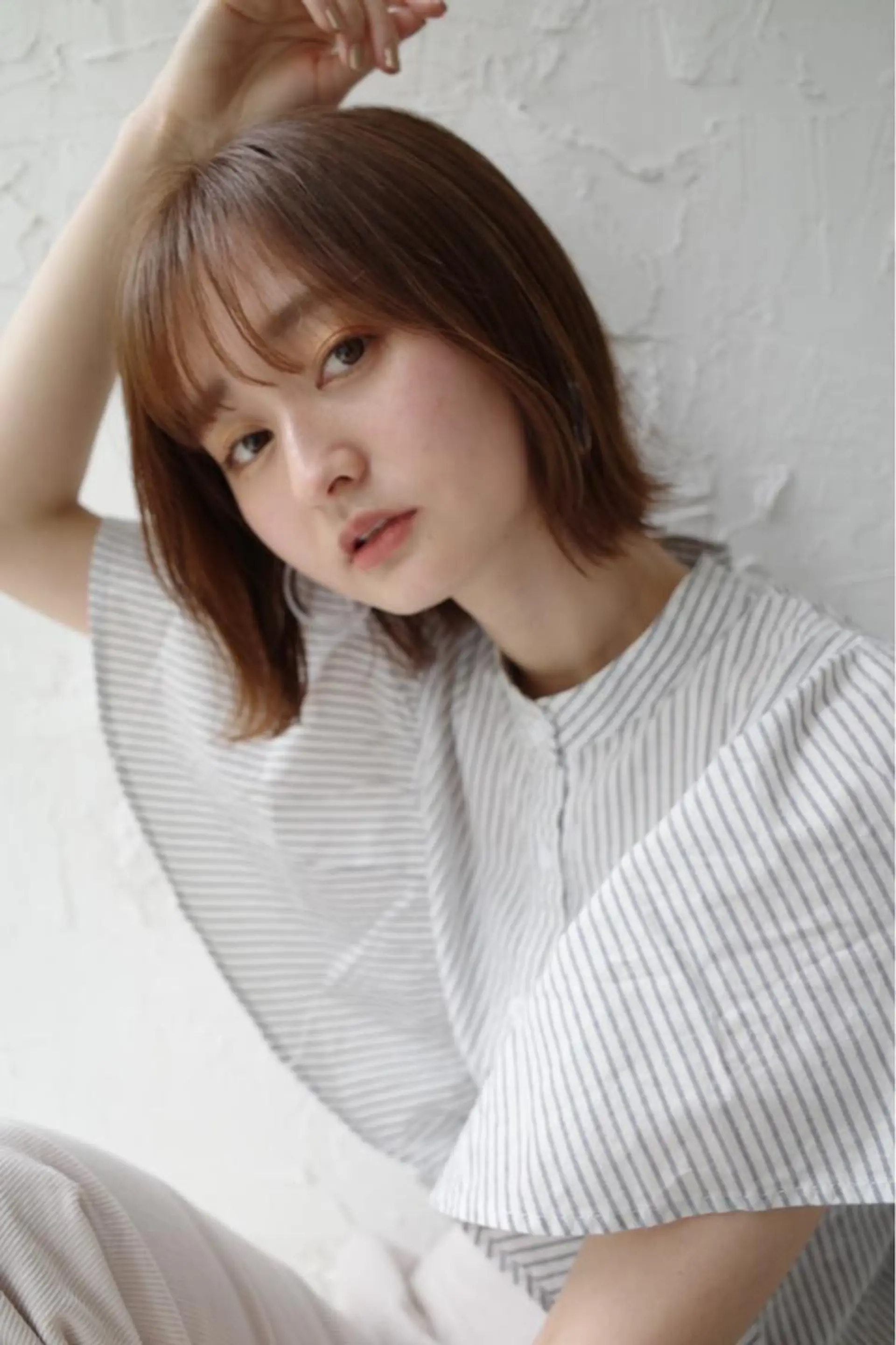 ミディアム ヘアカラー トリートメント 骨格診断で絶対可愛い ✨丸みショート✨凌弥のヘアスタイル