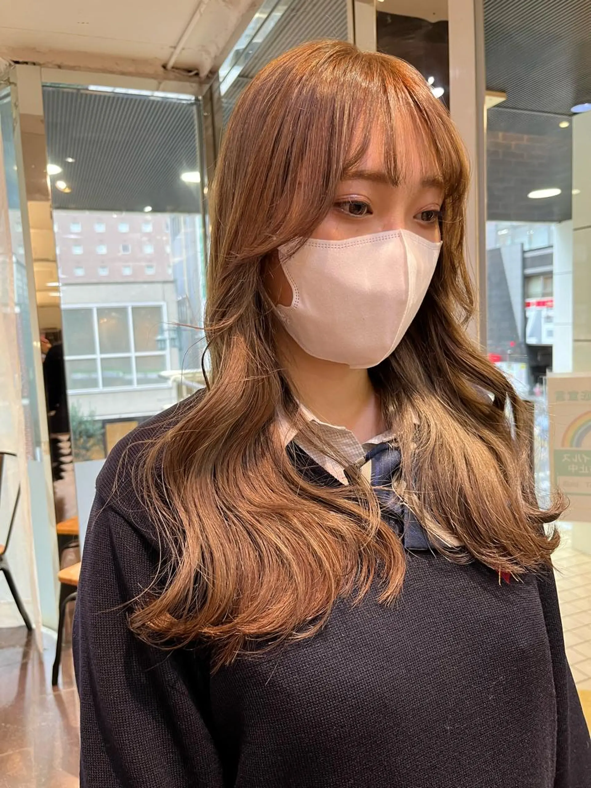 セミロング カラー 💖デザインカラー/ タダ ハナカ💖のヘアスタイル