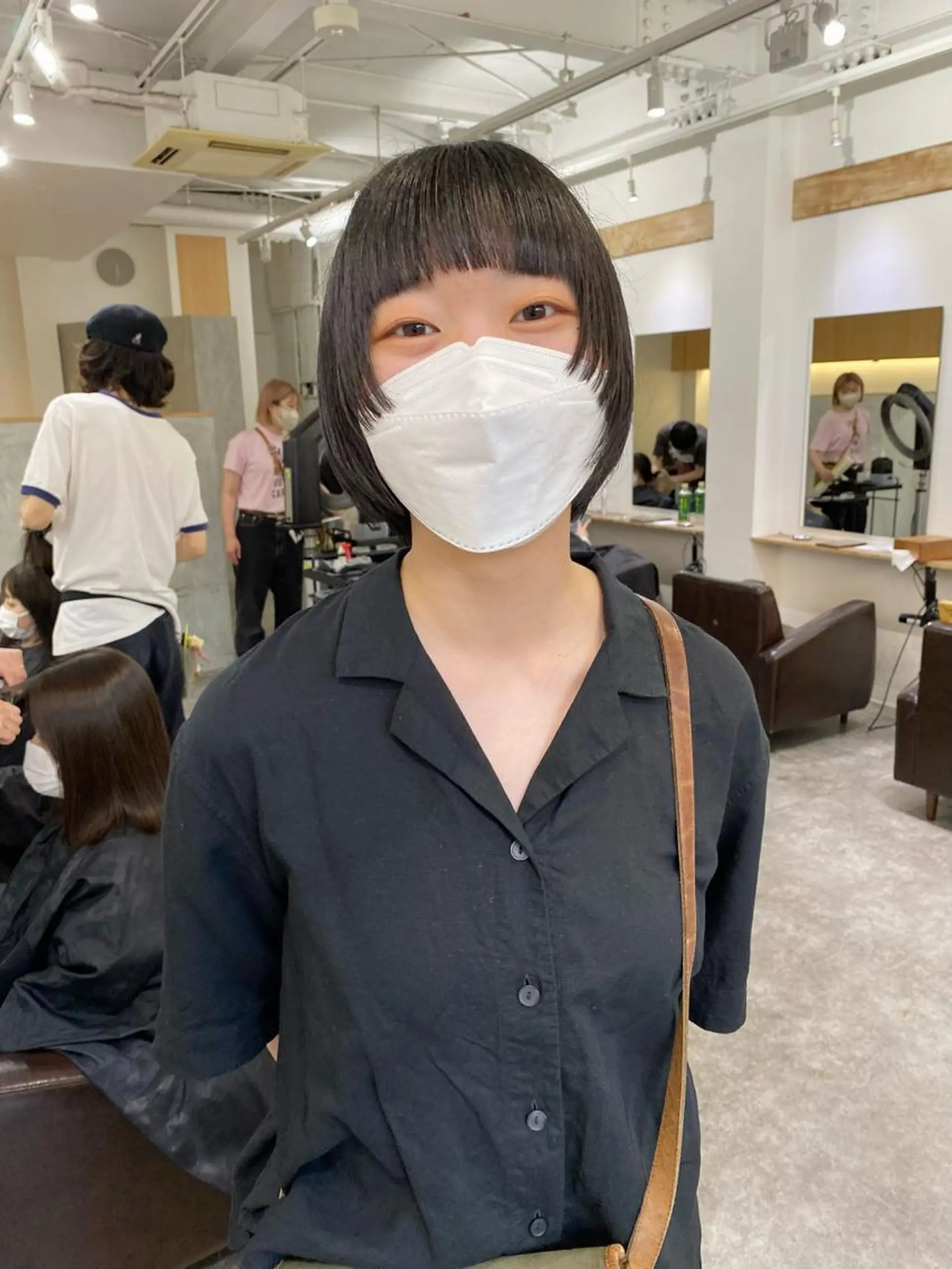 ショート ボブ カット 森貴裕/ベージュ/ パーマ/オリーブのヘアスタイル