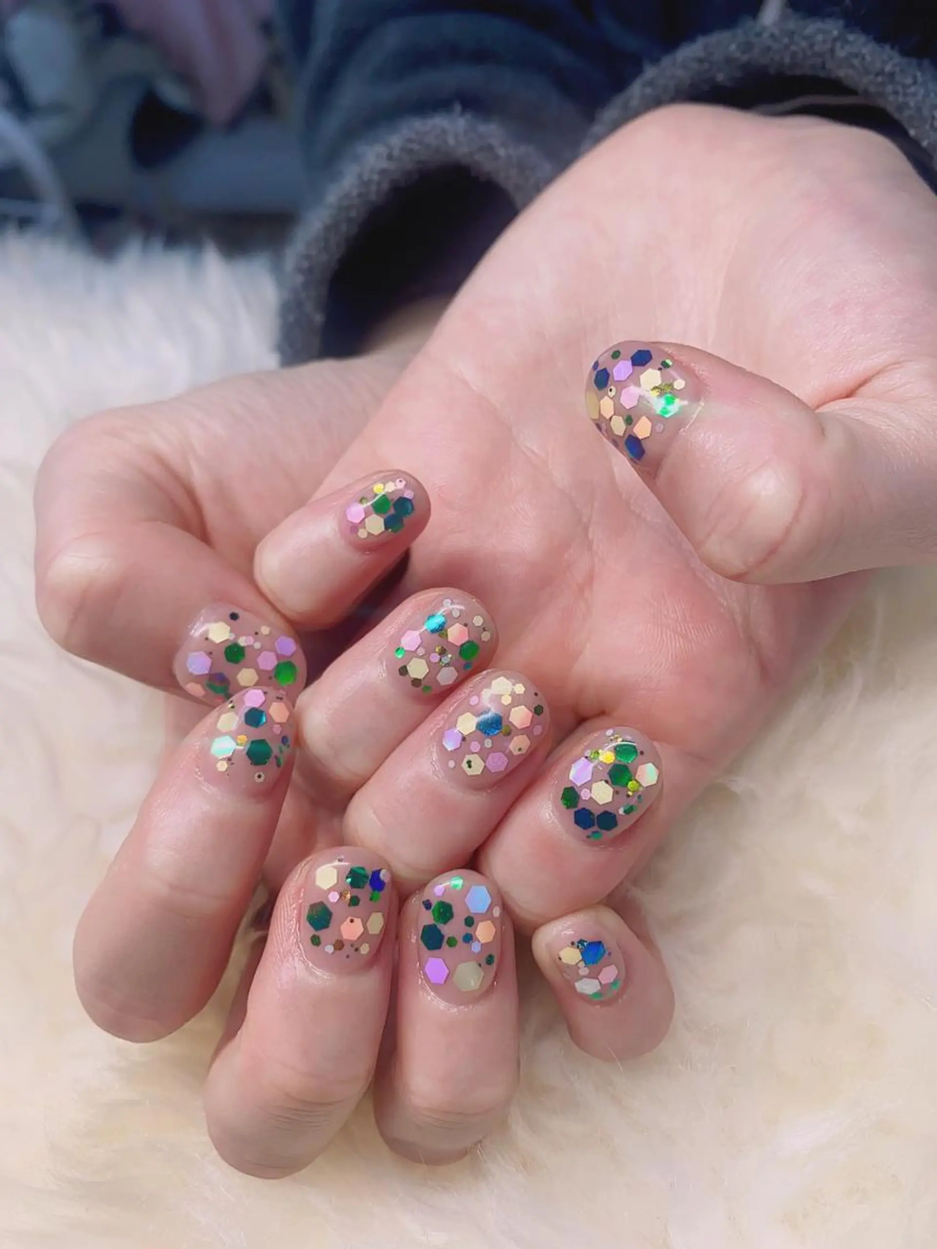 ショート ハンドネイル ハンドケア 💜MIYA nail川崎店のネイルデザイン
