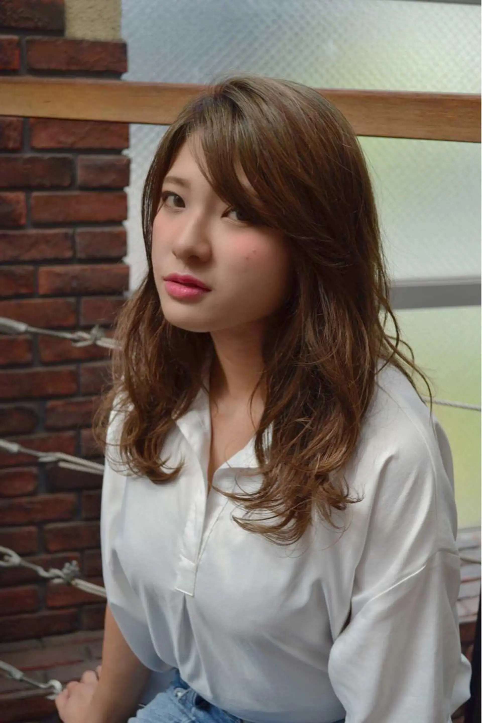 セミロング カラー イルミナカラー メンズ指名多数!! SiLO 田島のヘアスタイル