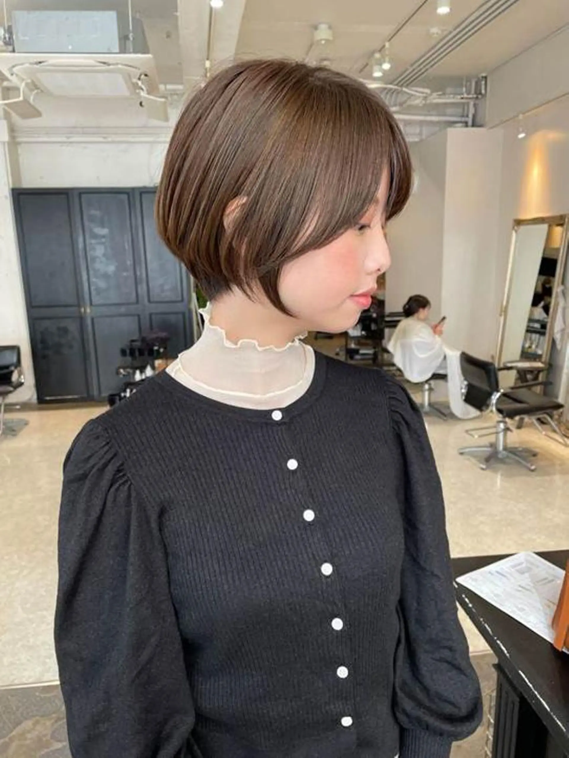 ショート 丸みショート ショートヘア benji仙台所属・KOKI/ ボブ/ パーマ/透明感カラーのヘアスタイル