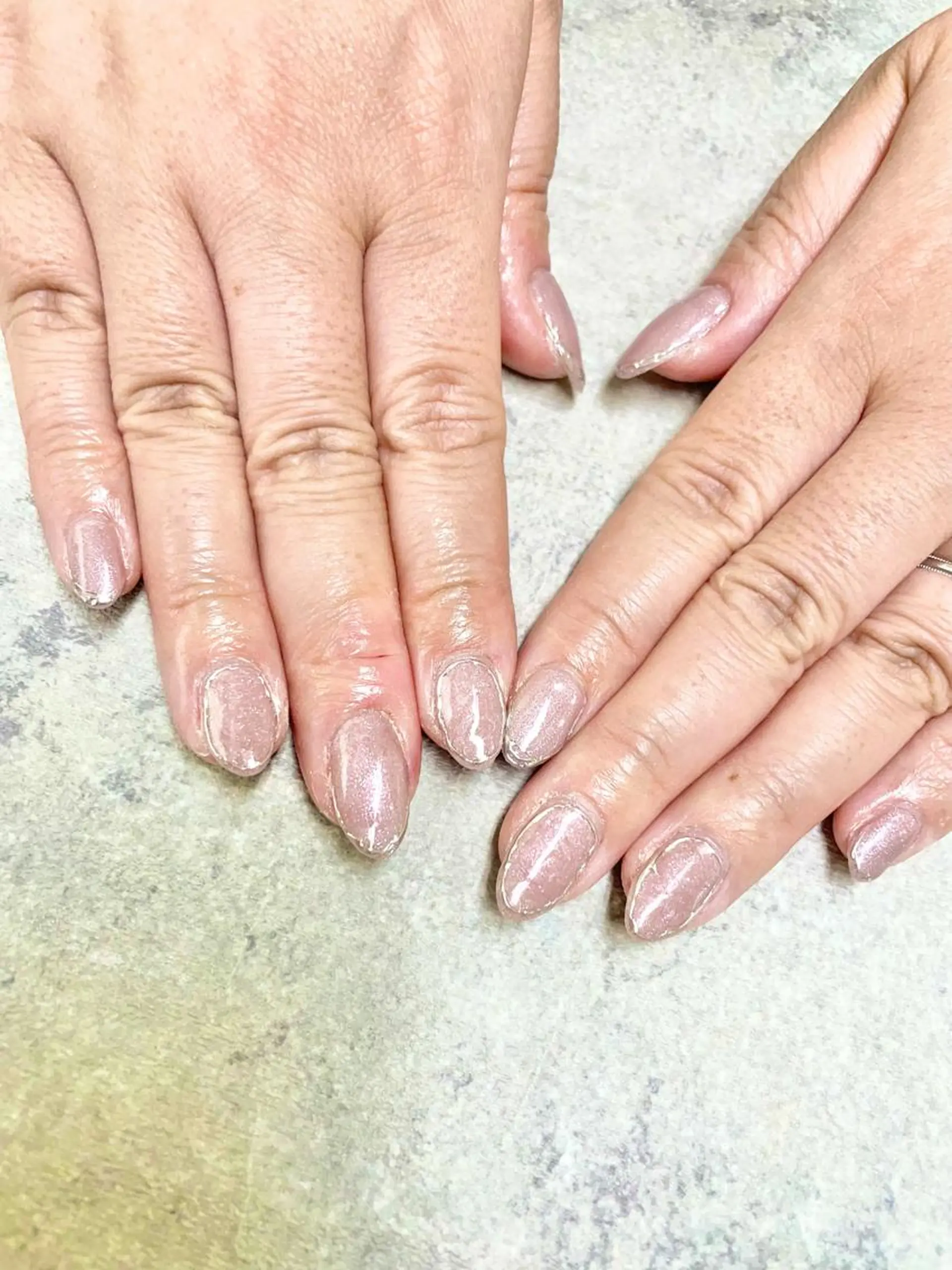 ネイル ミラーネイル ニュアンスネイル ピンク 春ネイル FASTNAIL PLUS 新宿店のネイルデザイン