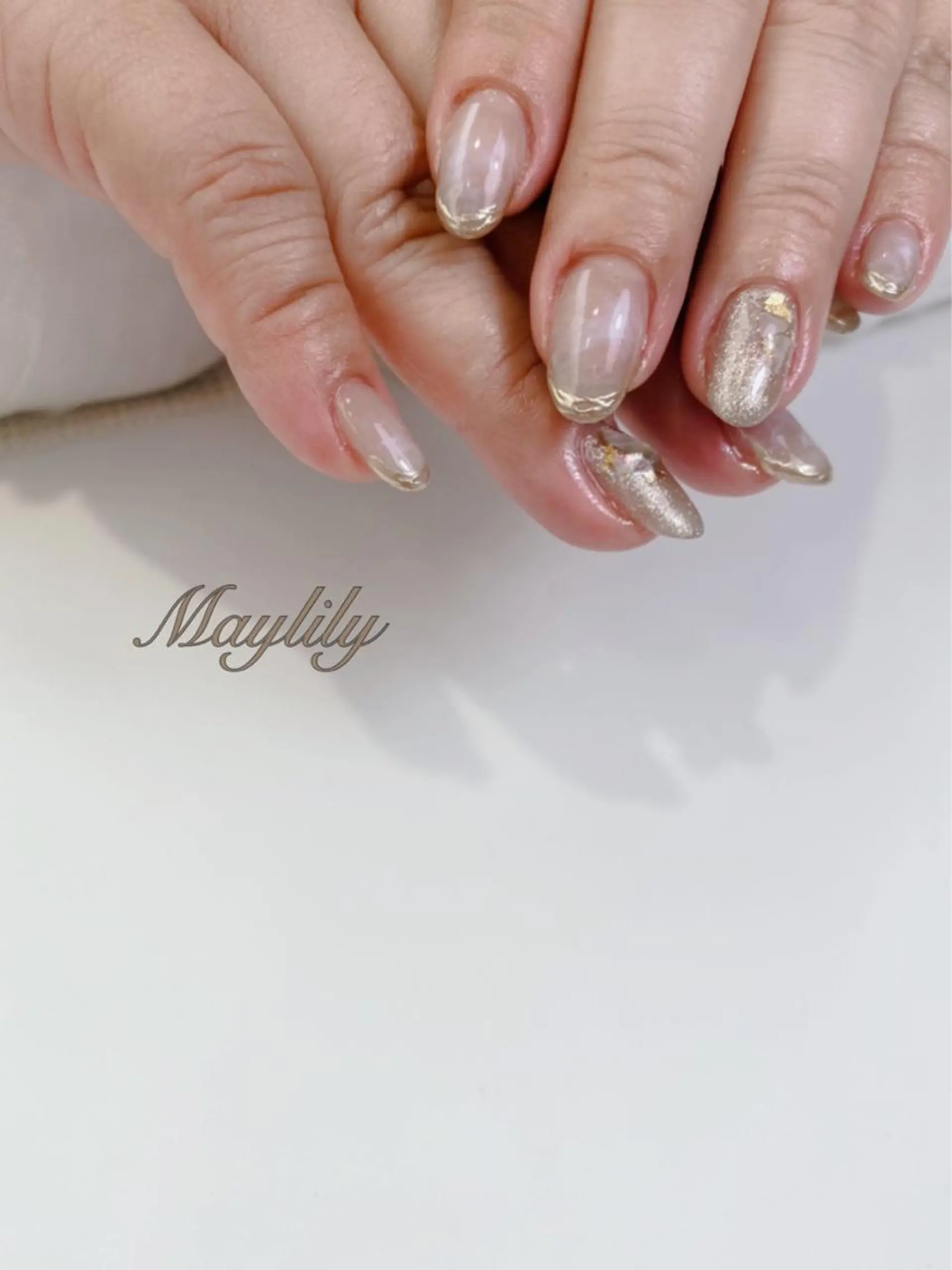 ネイル 持ち込み ハンドネイル Nail care salon Maylily所属・Nail salon Maylilyのネイルデザイン