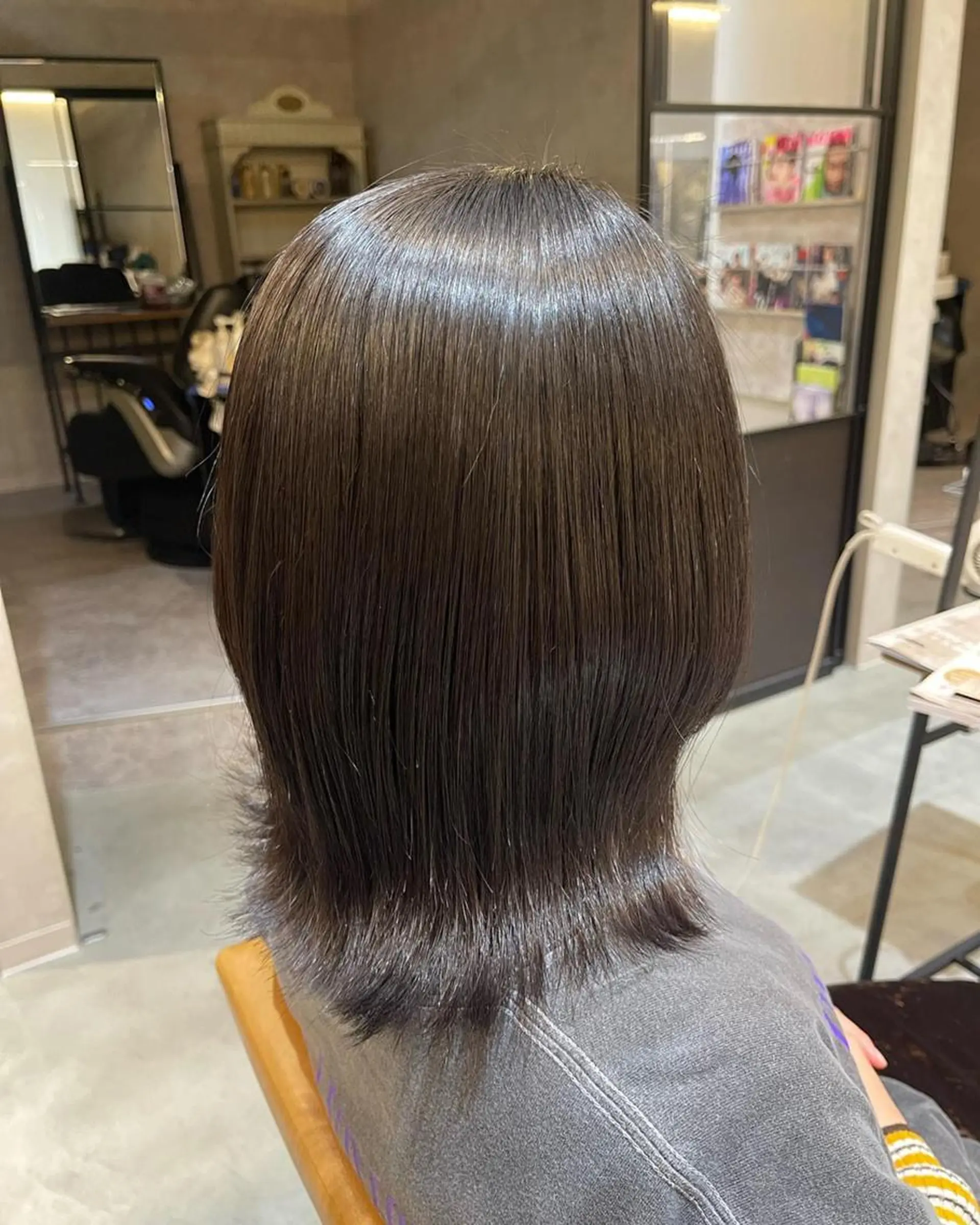 ミディアム カラー ヘアアレンジ 黒髪 インナーカラー 髪質改善 似合わせカット 縮毛矯正 ❥【韓国風ヘア】 stylist 林❥のエステ・リラクイメージ