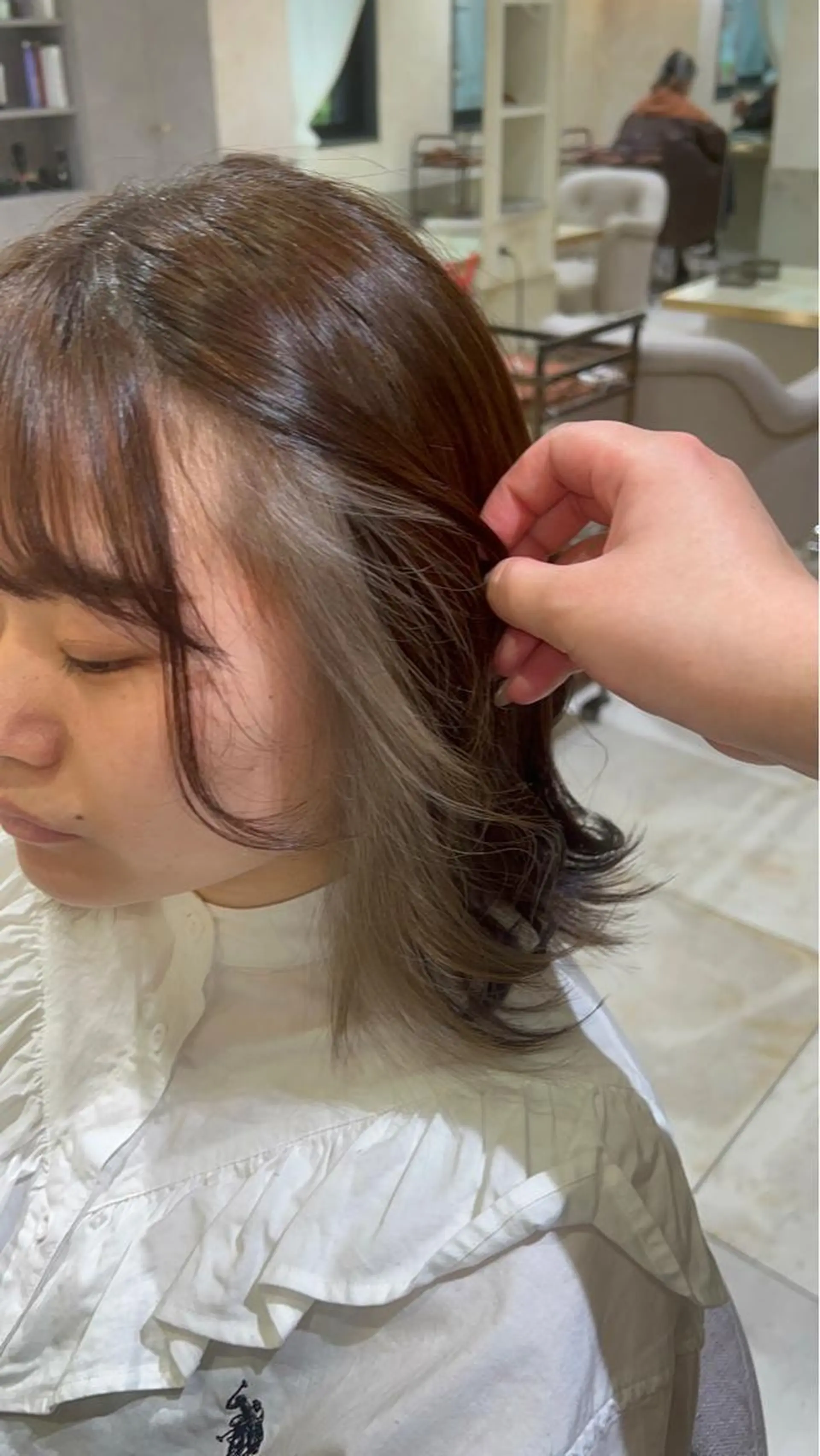ミディアム カラー CIEL天六店 三上春のヘアスタイル