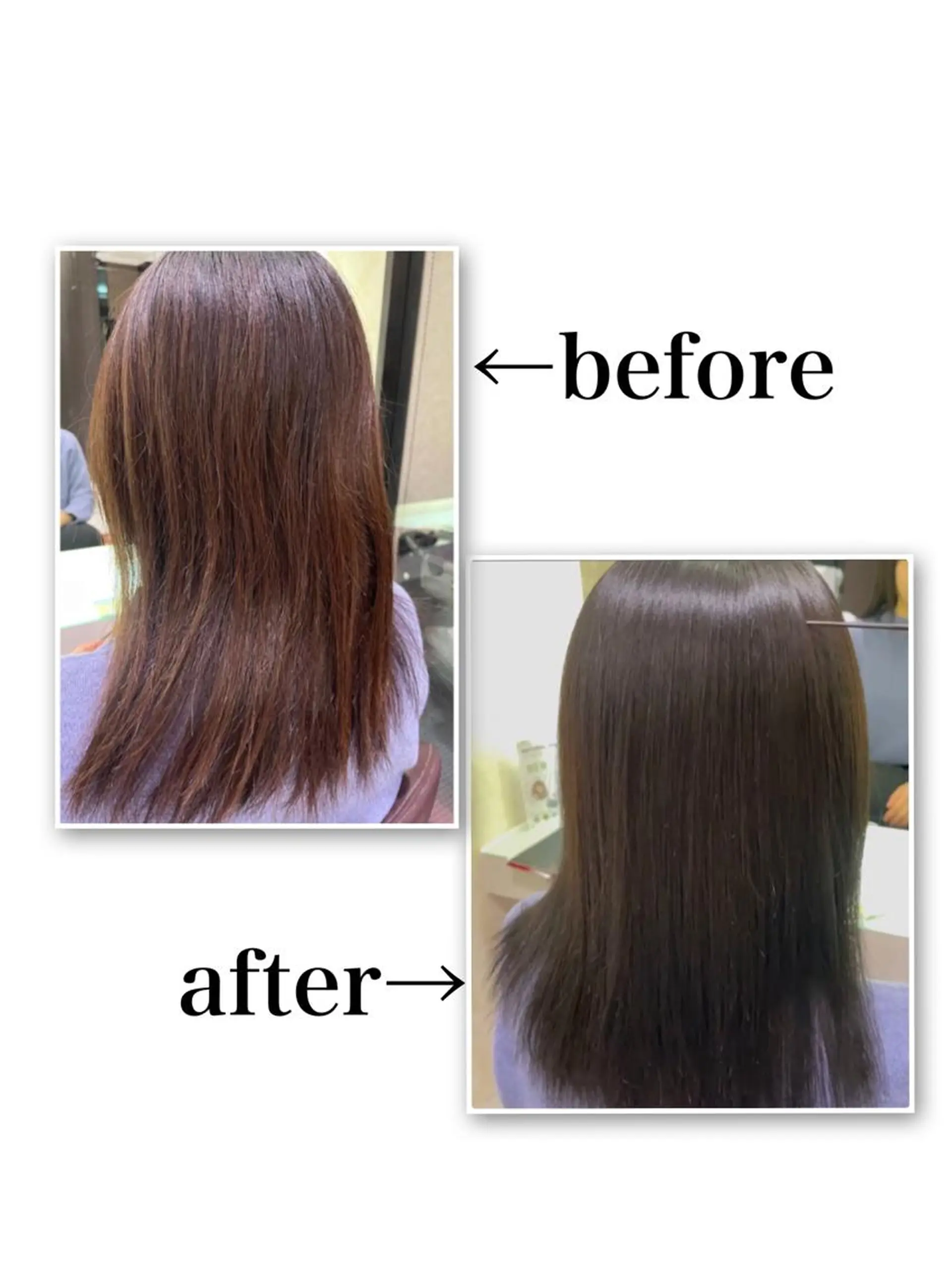 セミロング カラー パーマ ブリーチ 髪質改善 縮毛矯正 ✨髪質改善ストレート ×ミニボブ✨萩原　翼のヘアスタイル