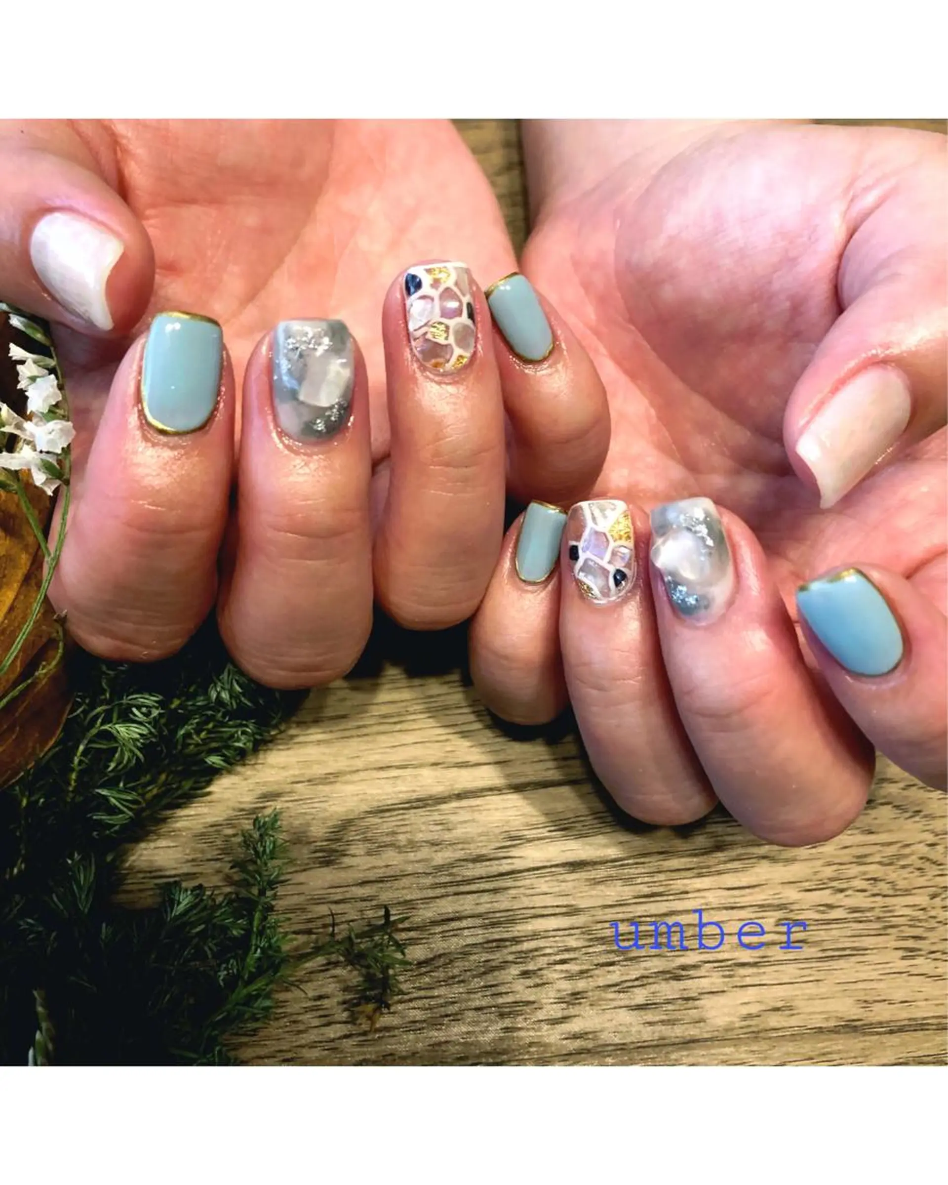 ネイル ハンドネイル umber 三茶1分のネイルデザイン