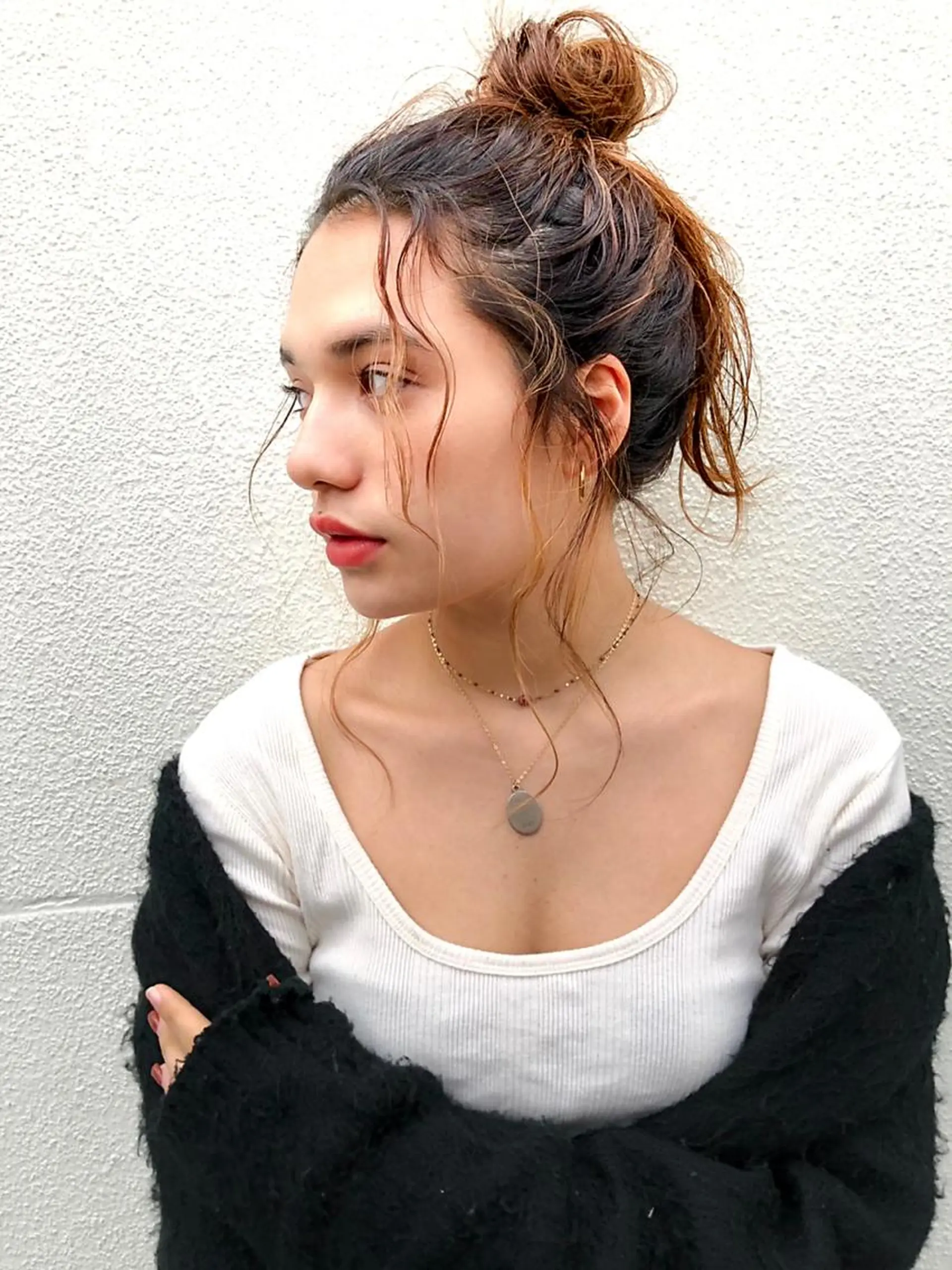 セミロング カラー カット ヘアカラー トリートメント mood tatemachiのヘアスタイル