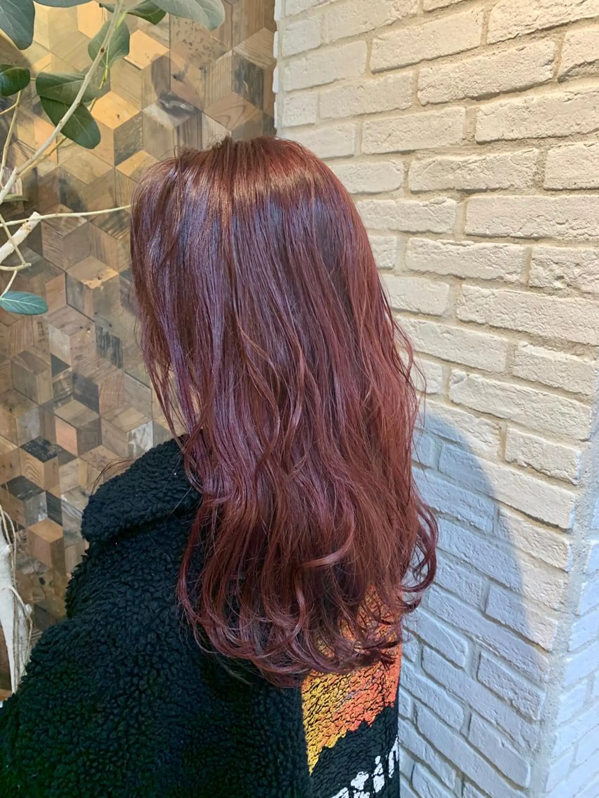 ロング カラー レッドカラー aguhair jour所属・髪質改善/白髪ぼかし KENTAのヘアスタイル