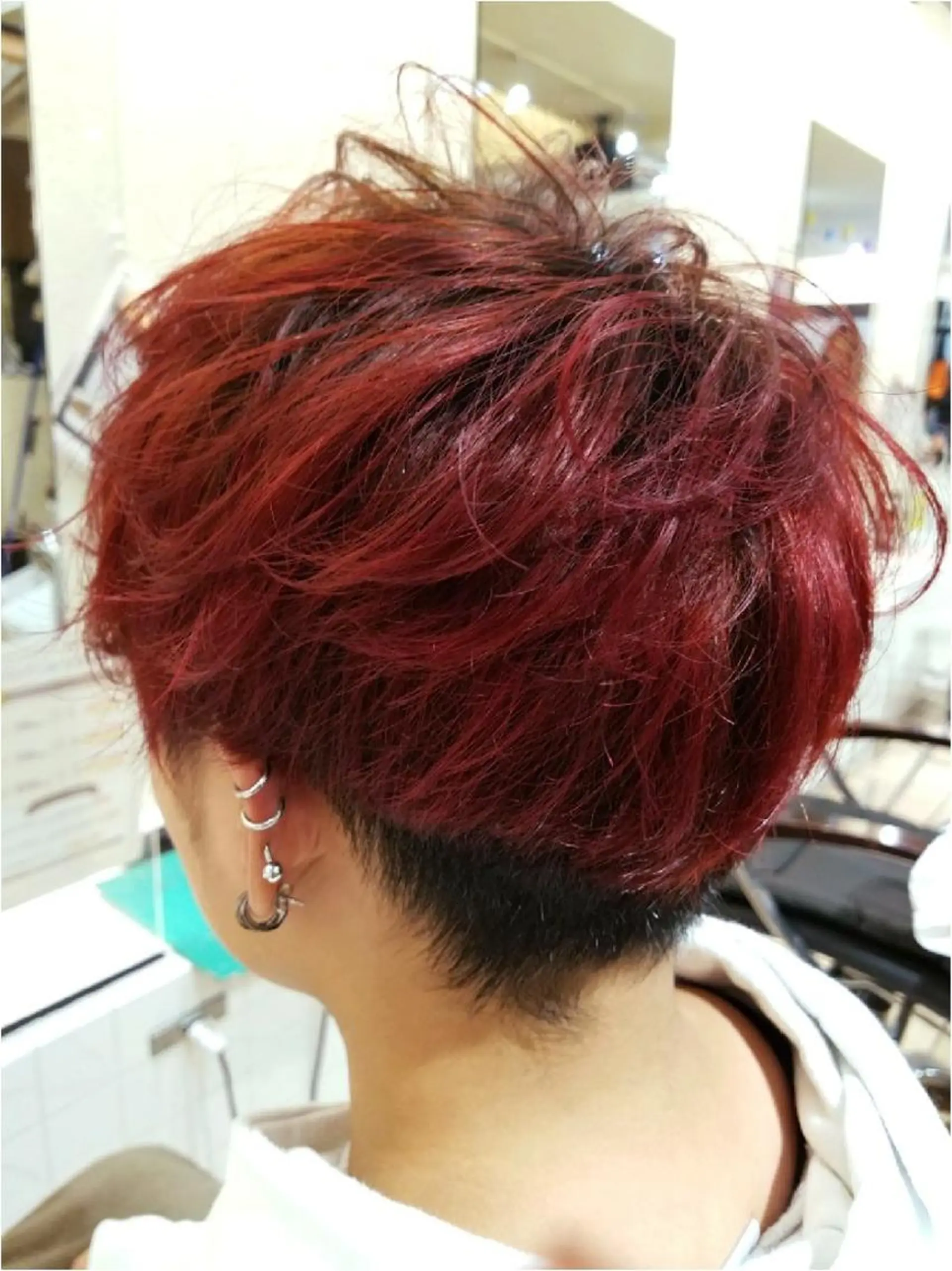 ショート カラー ヘアアレンジ メンズ レッドカラー 【髪質改善美容師】t occa茨木篠原健太のヘアスタイル