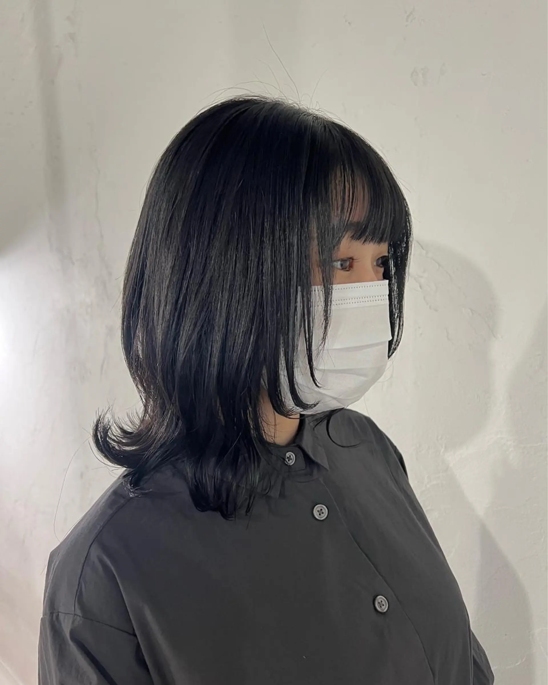 ミディアム 顔まわりレイヤー レイヤーカット ウルフカット カット 丸山 史香のヘアスタイル