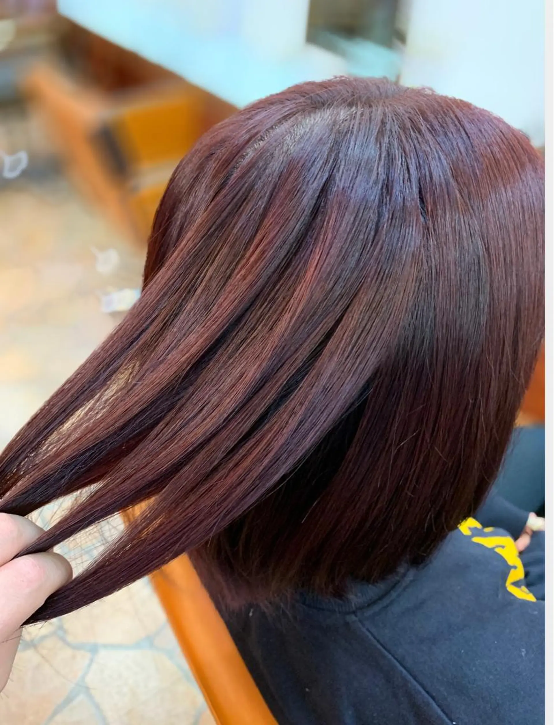 ショート カラー レッドカラー ヘアカラー トリートメント 赤坂 有季のヘアスタイル