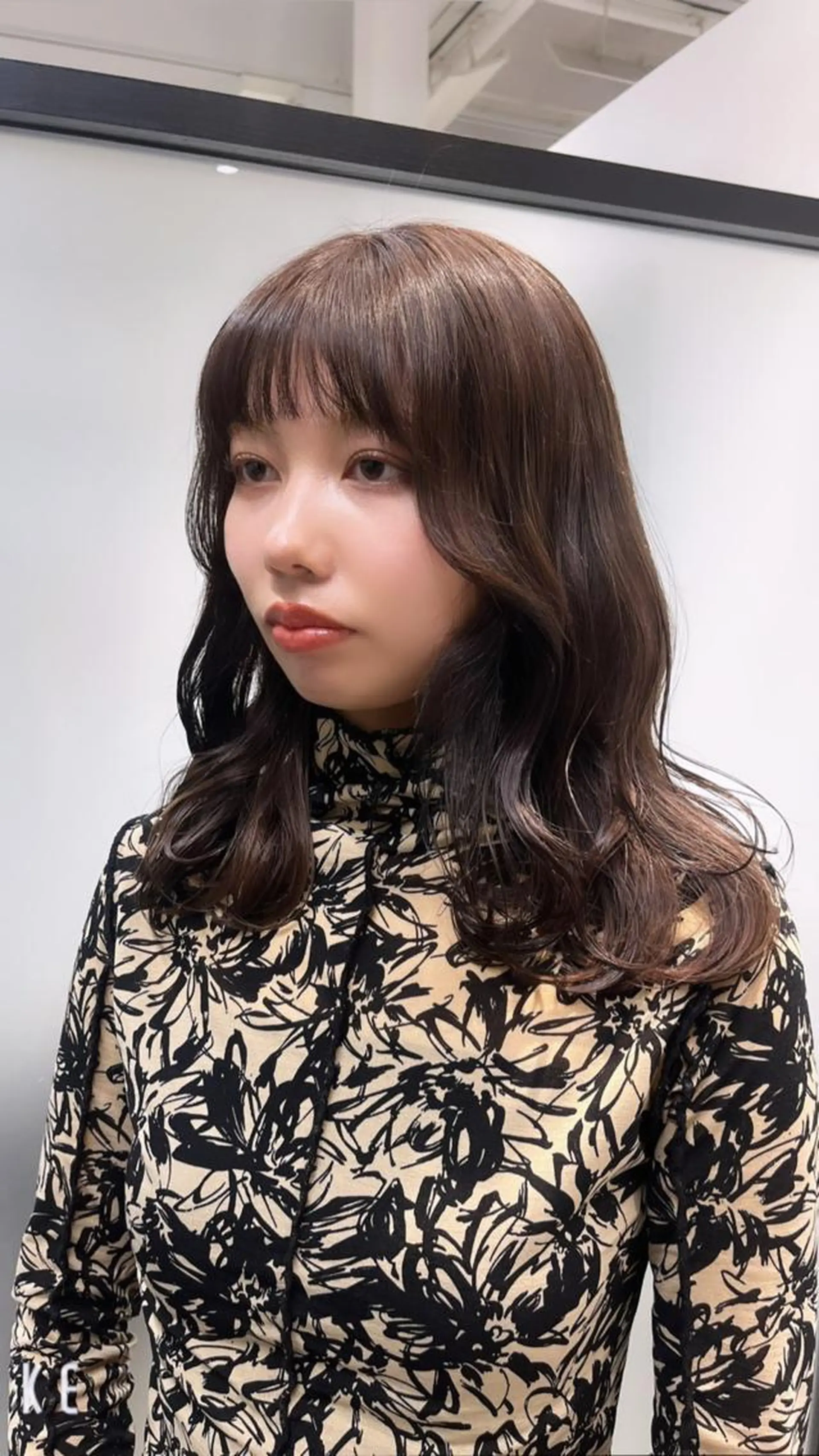 ミディアム カラー ヘアカラー トリートメント 髪質改善/縮毛矯正 艶カラー/珠聡のヘアスタイル