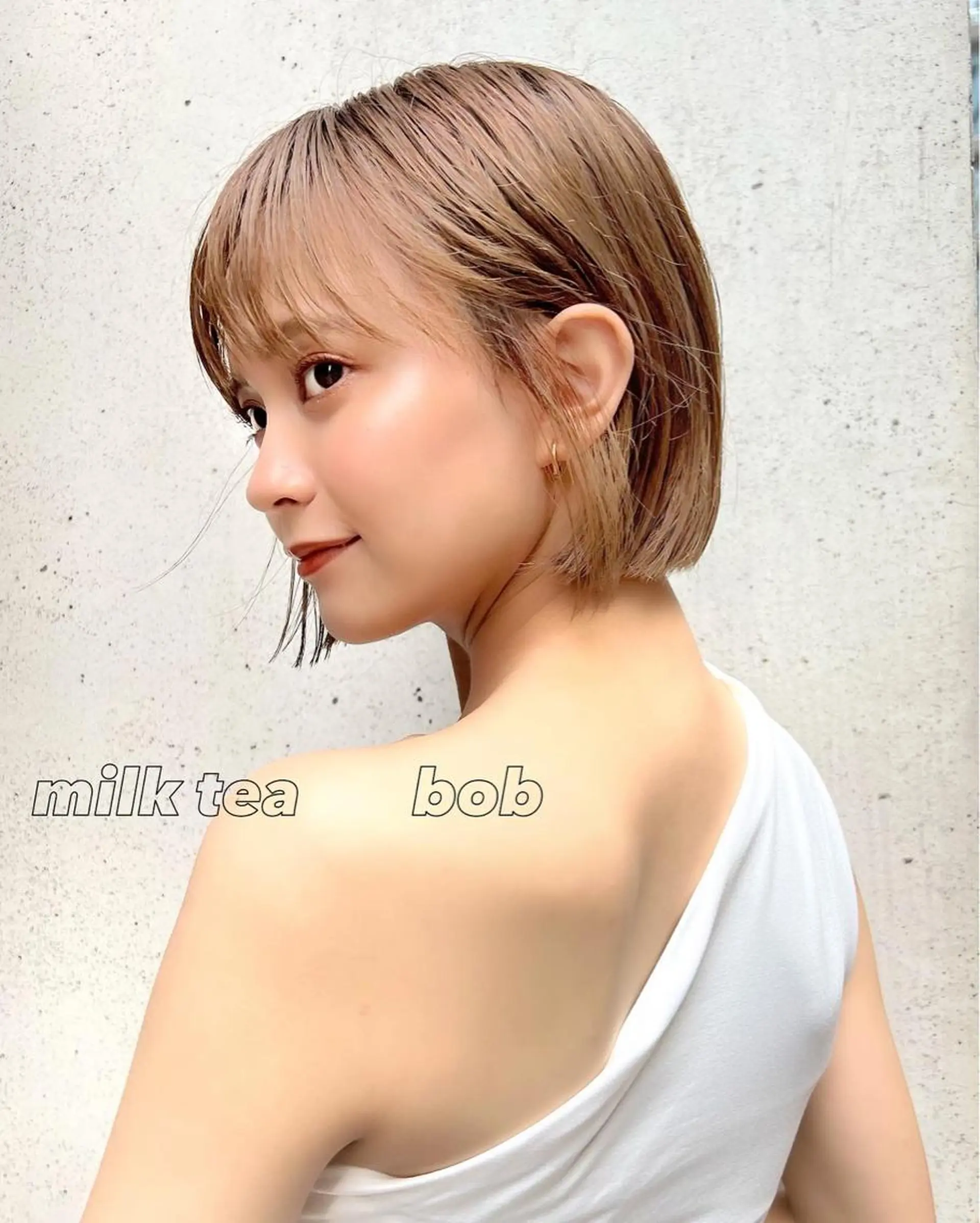 ショート カラー グレージュ ボブ カット ヘアカラー トリートメント レイヤー専門家 ダブルカラー修のヘアスタイル