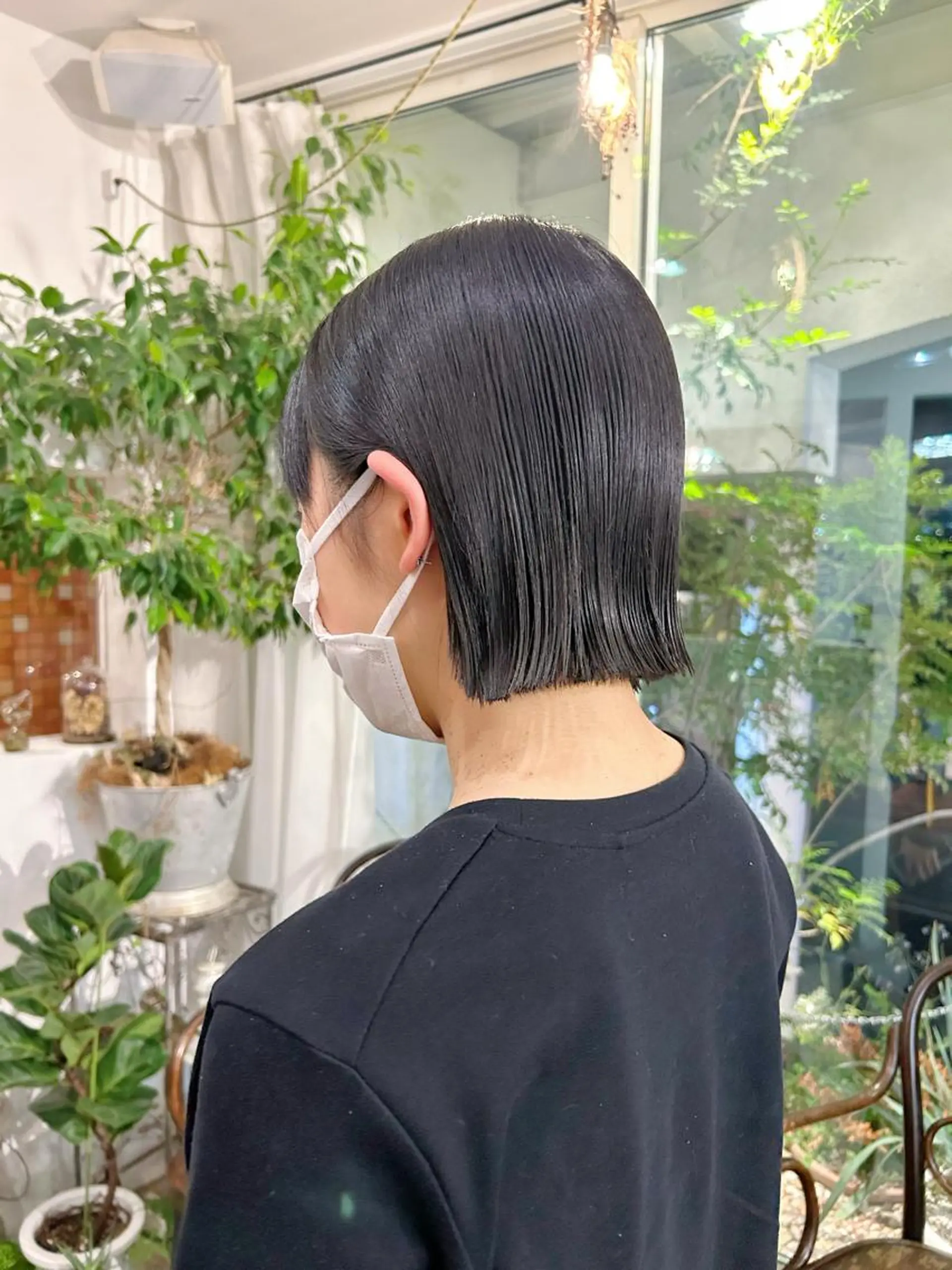 ショート 切りっぱなしボブ ボブ hairsalon necco所属・谷澤 朋佳のヘアスタイル