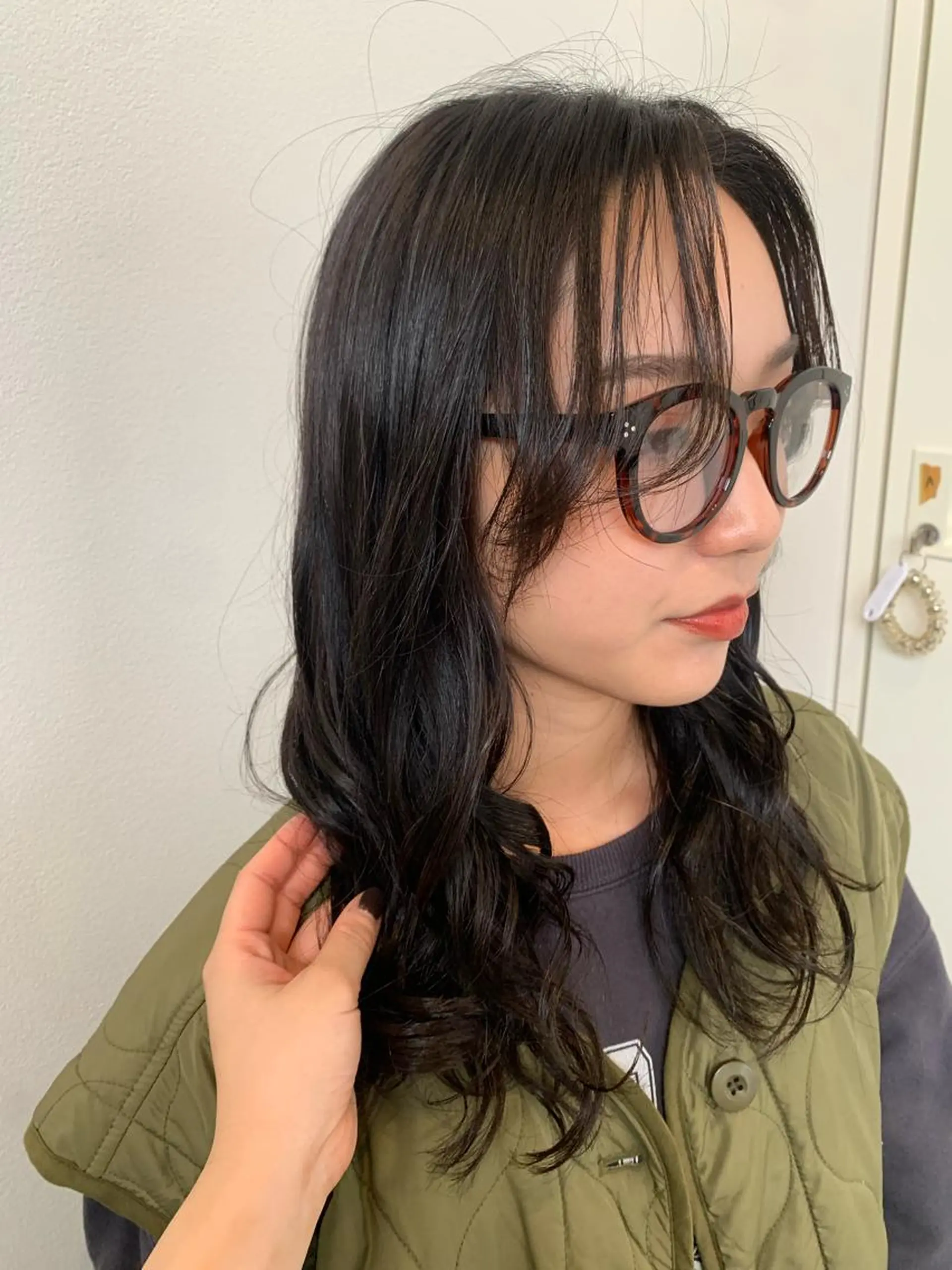 セミロング 築地 なずなのヘアスタイル