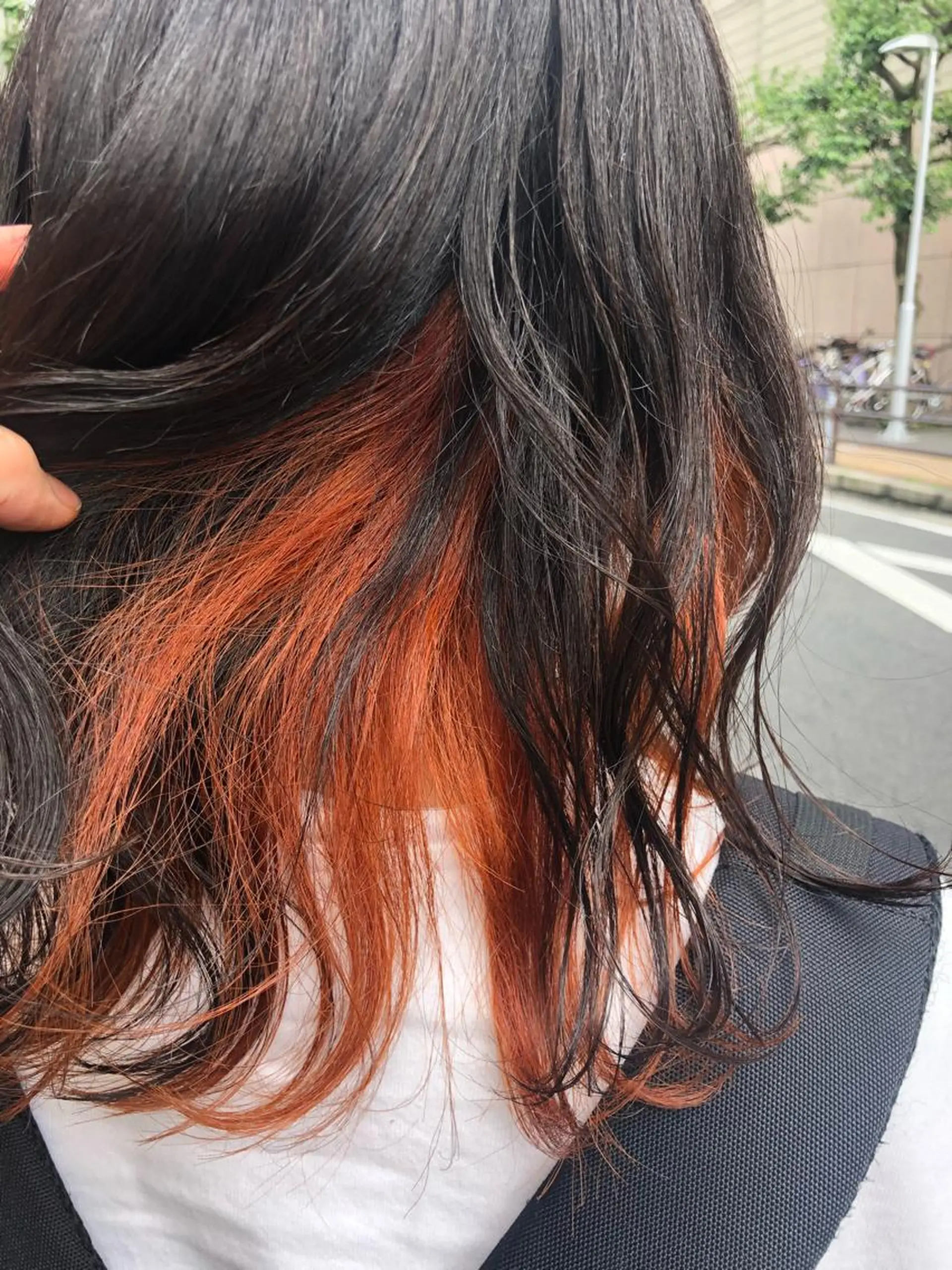 ミディアム カラー インナーカラー 國次 夕貴のヘアスタイル