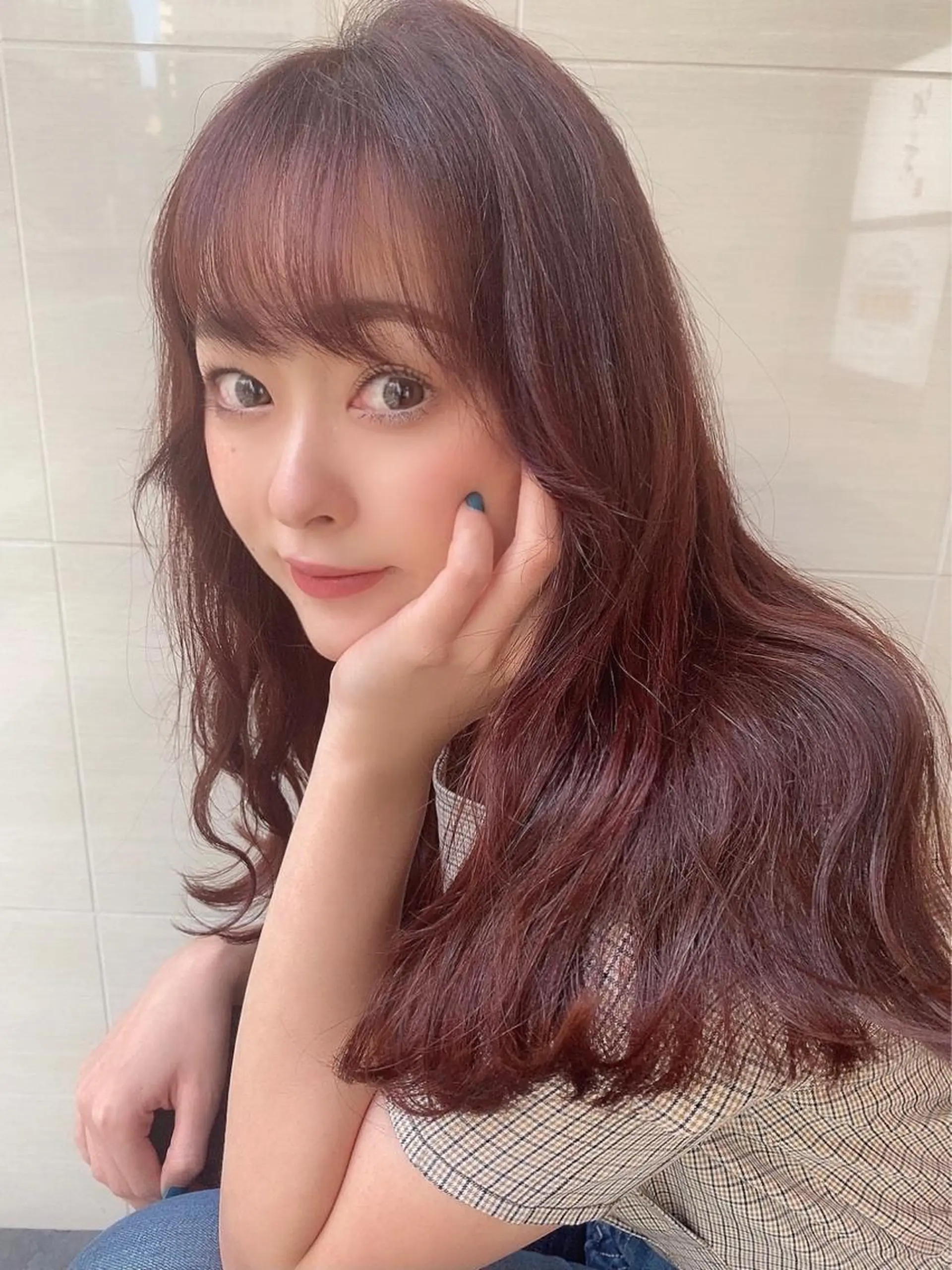 セミロング カラー Ate by little所属・青木 梢のヘアスタイル