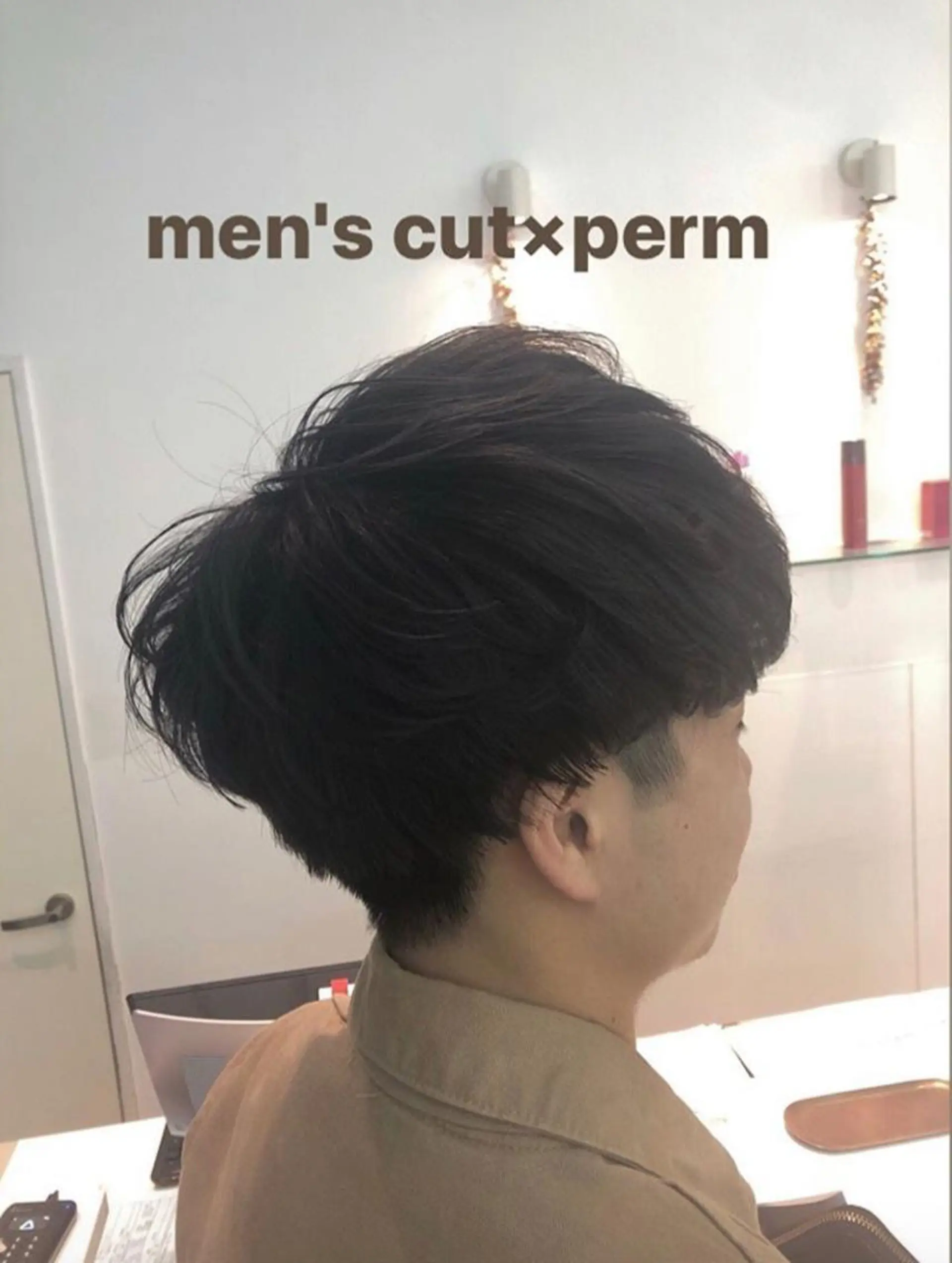 パーマ メンズ メンズパーマ カット パーマ 本山　くせ毛のカット 尾島光季のヘアスタイル