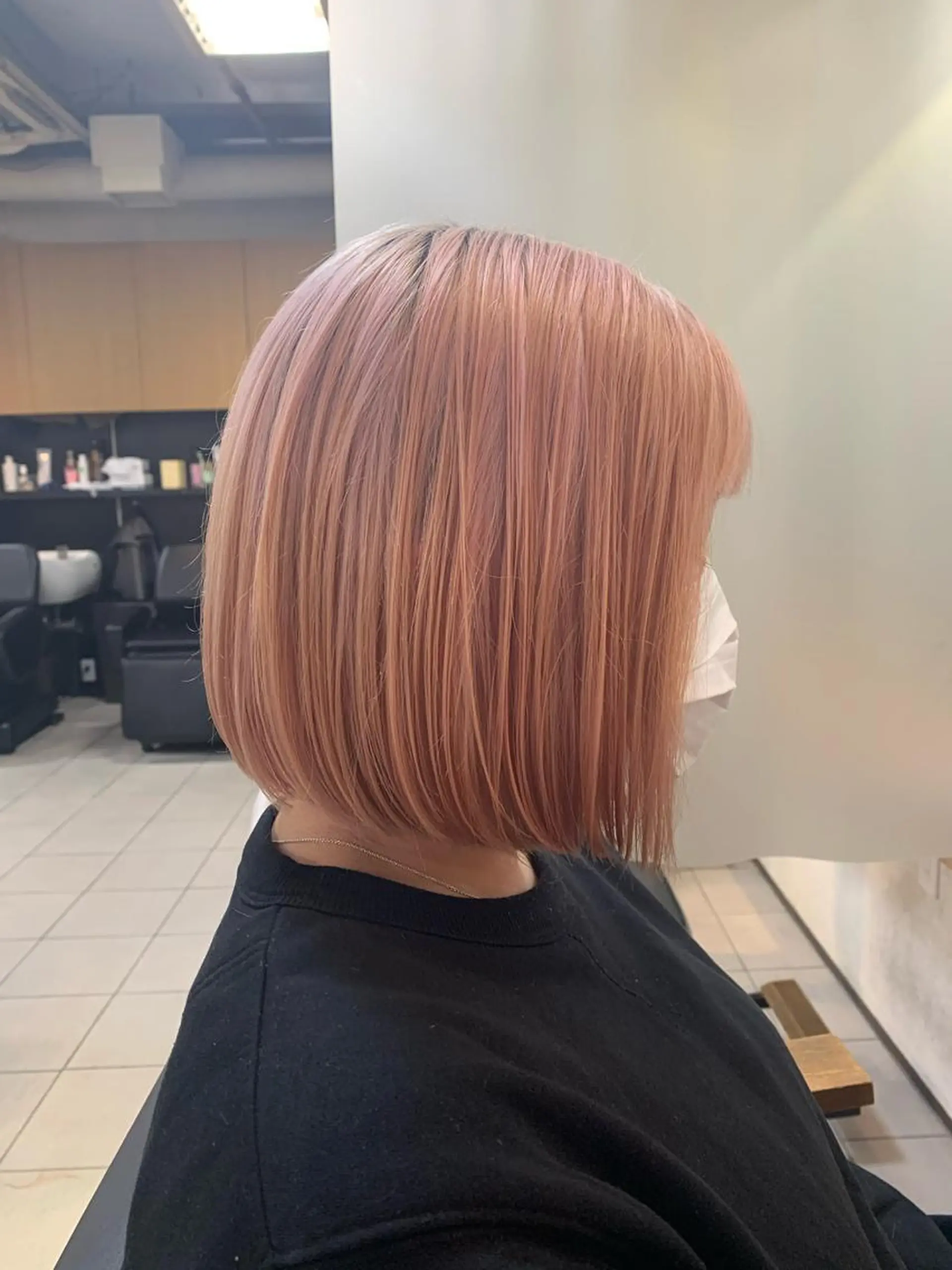 ショート 前下がりボブ ボブ 髪質改善ストレート/ ブリーチ／渋谷　福田のヘアスタイル