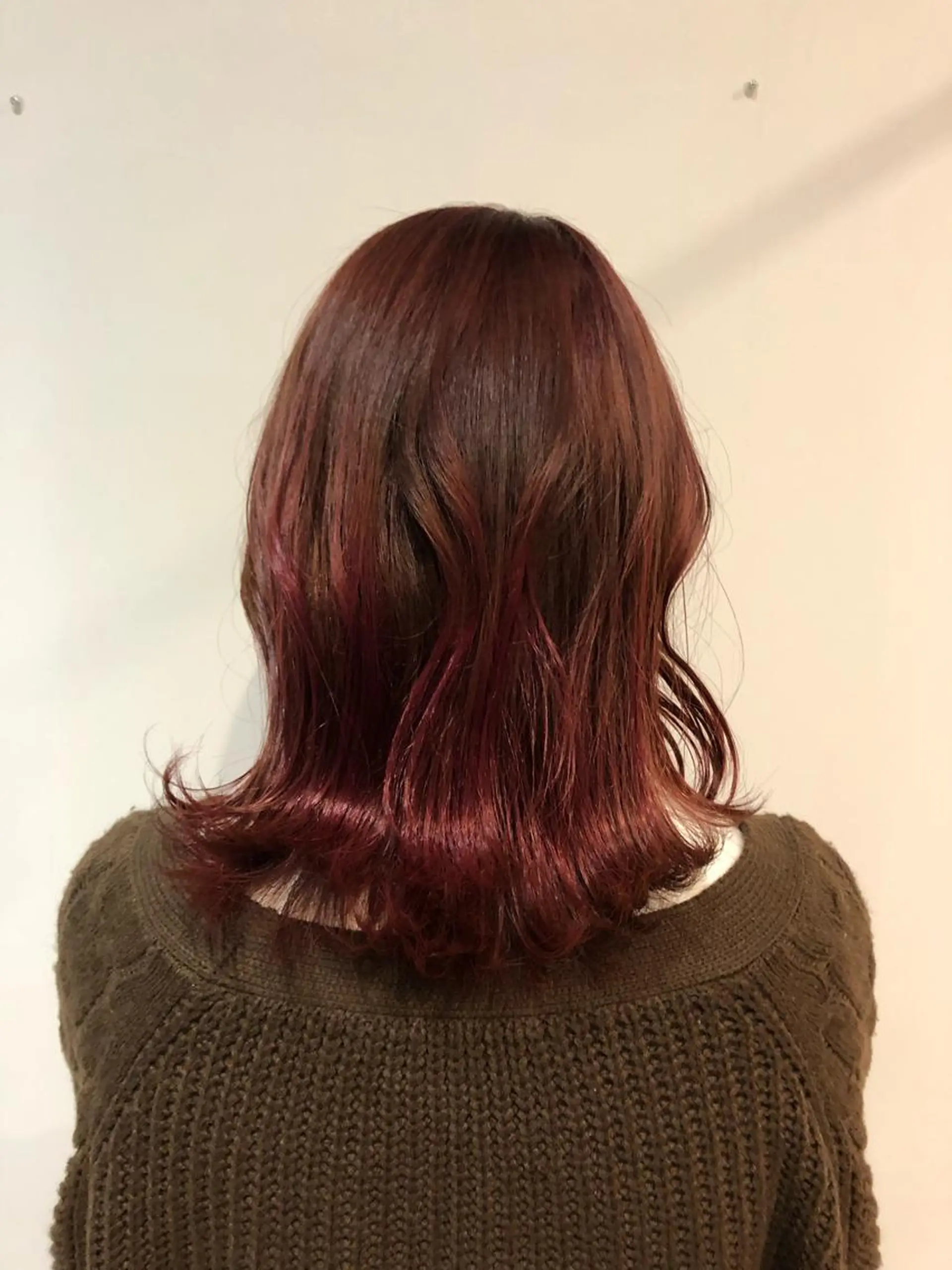 ミディアム カラー ヘアカラー トリートメント 青野 文香のヘアスタイル