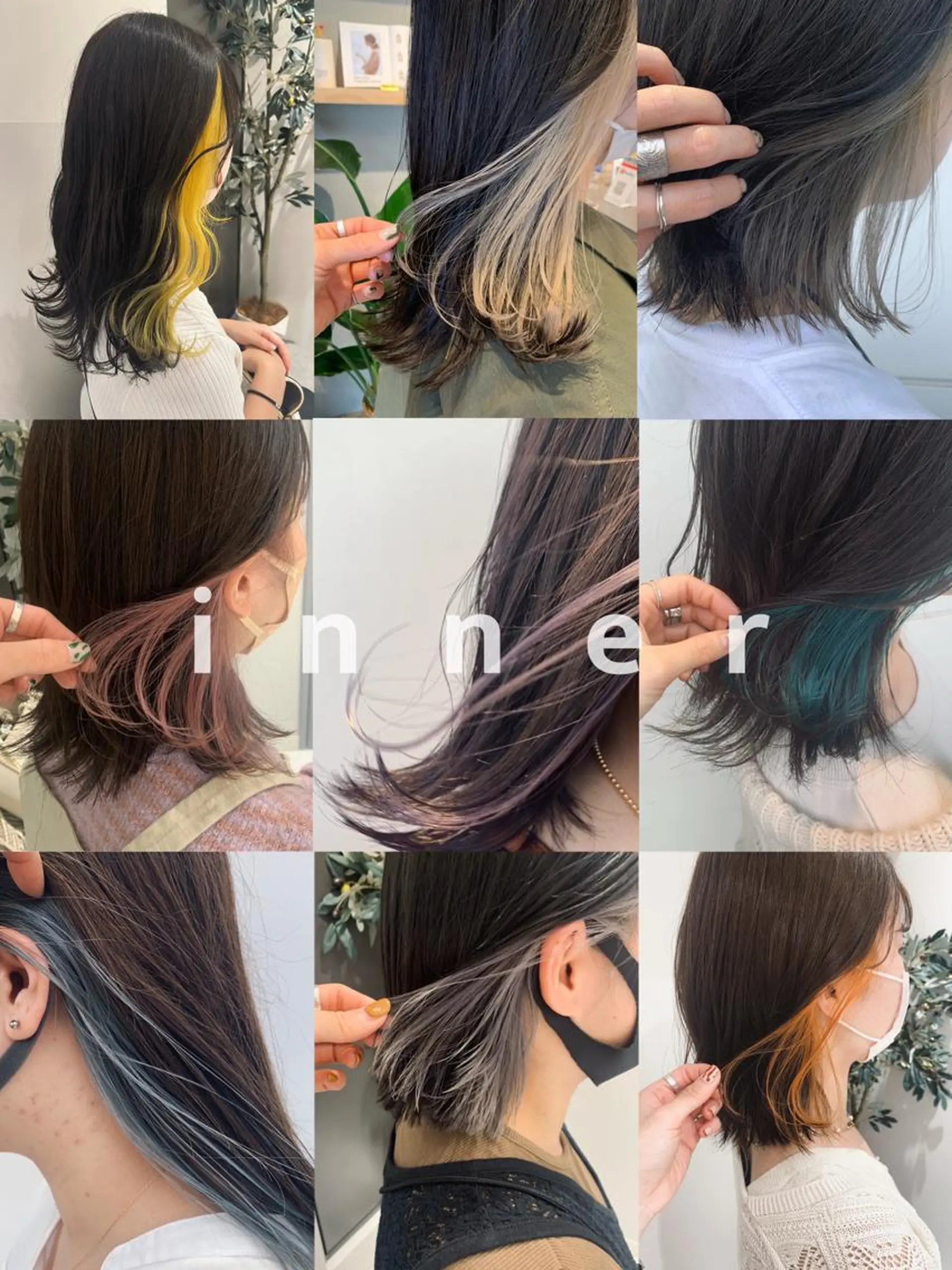 カラー RINA🧤 デザインとボブのヘアスタイル