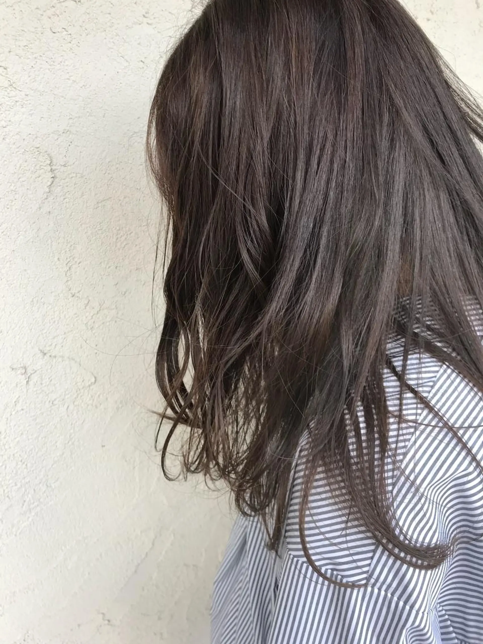 セミロング カラー グレージュ カット ヘアカラー トリートメント ヘアセット 艶髪育成サロン 京橋　shinのヘアスタイル