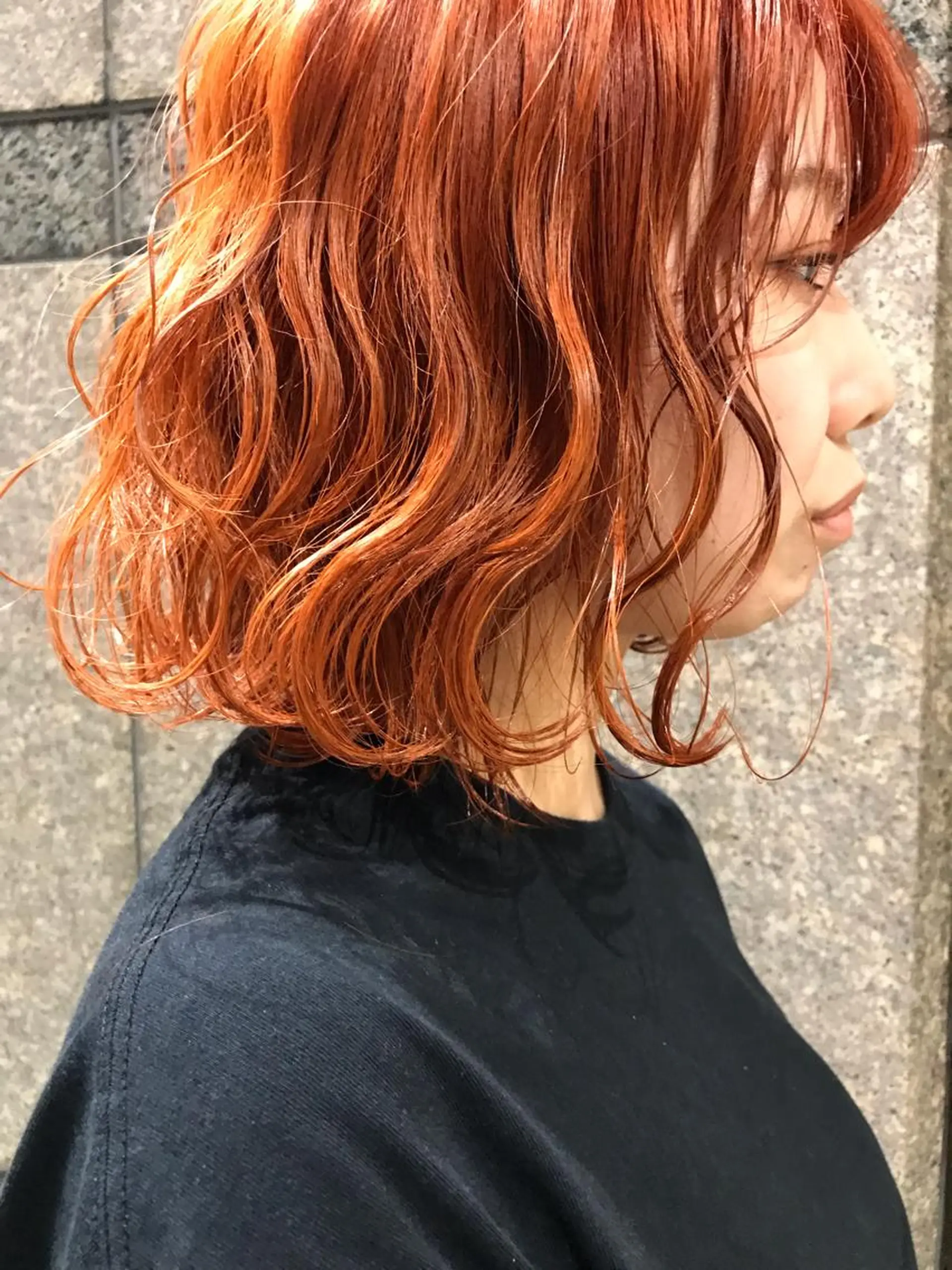 ミディアム カラー オレンジ DopeLIT モデル募集中のヘアスタイル