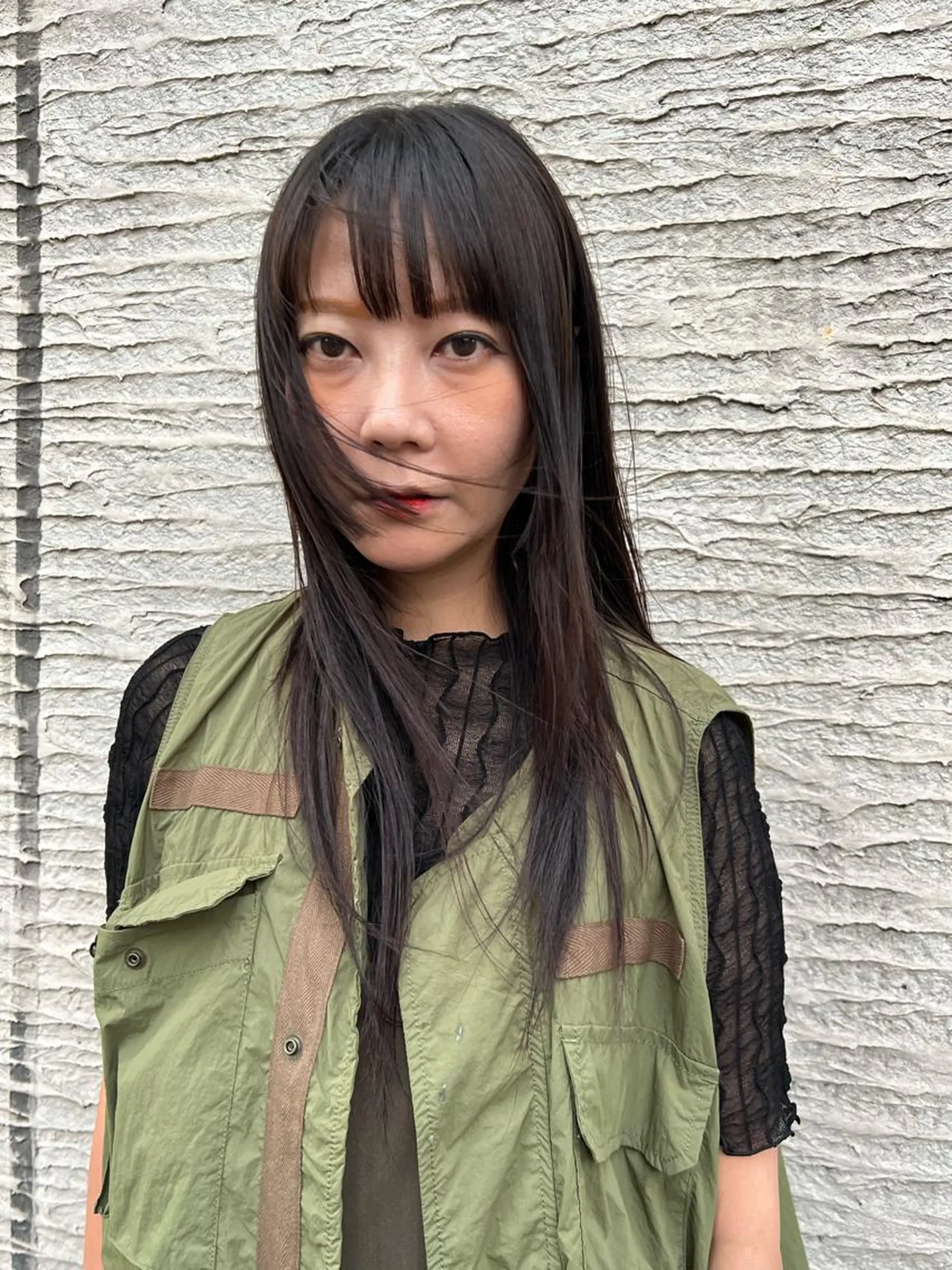 ロング 切りっぱなしボブ ボブ くびれヘア 顔まわりレイヤー 顔周りカット Carpe Diem所属・北内 登真のヘアスタイル