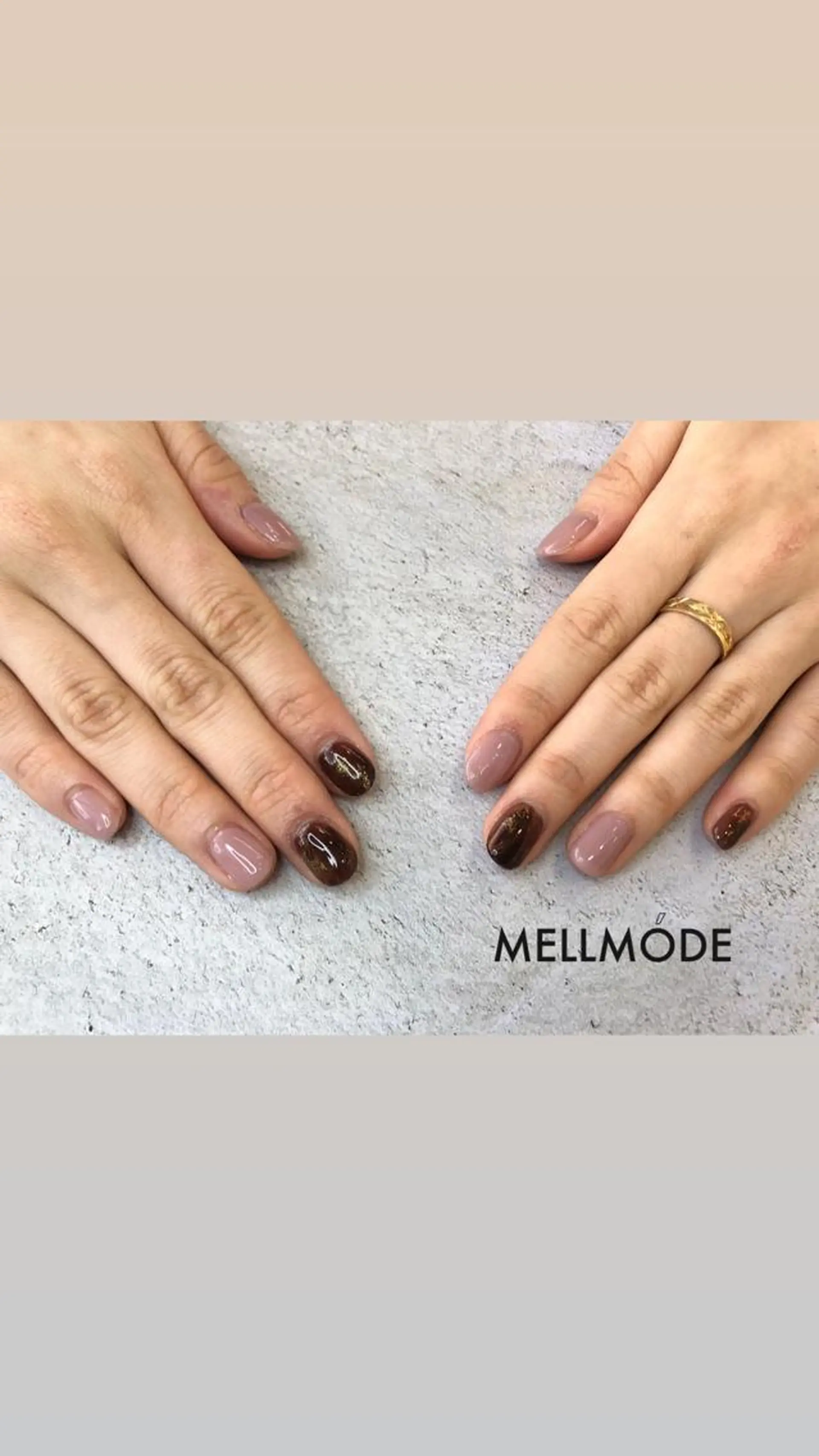 ネイル べっ甲ネイル ハンドネイル MELLMODE所属・Nakano Kanaのネイルデザイン