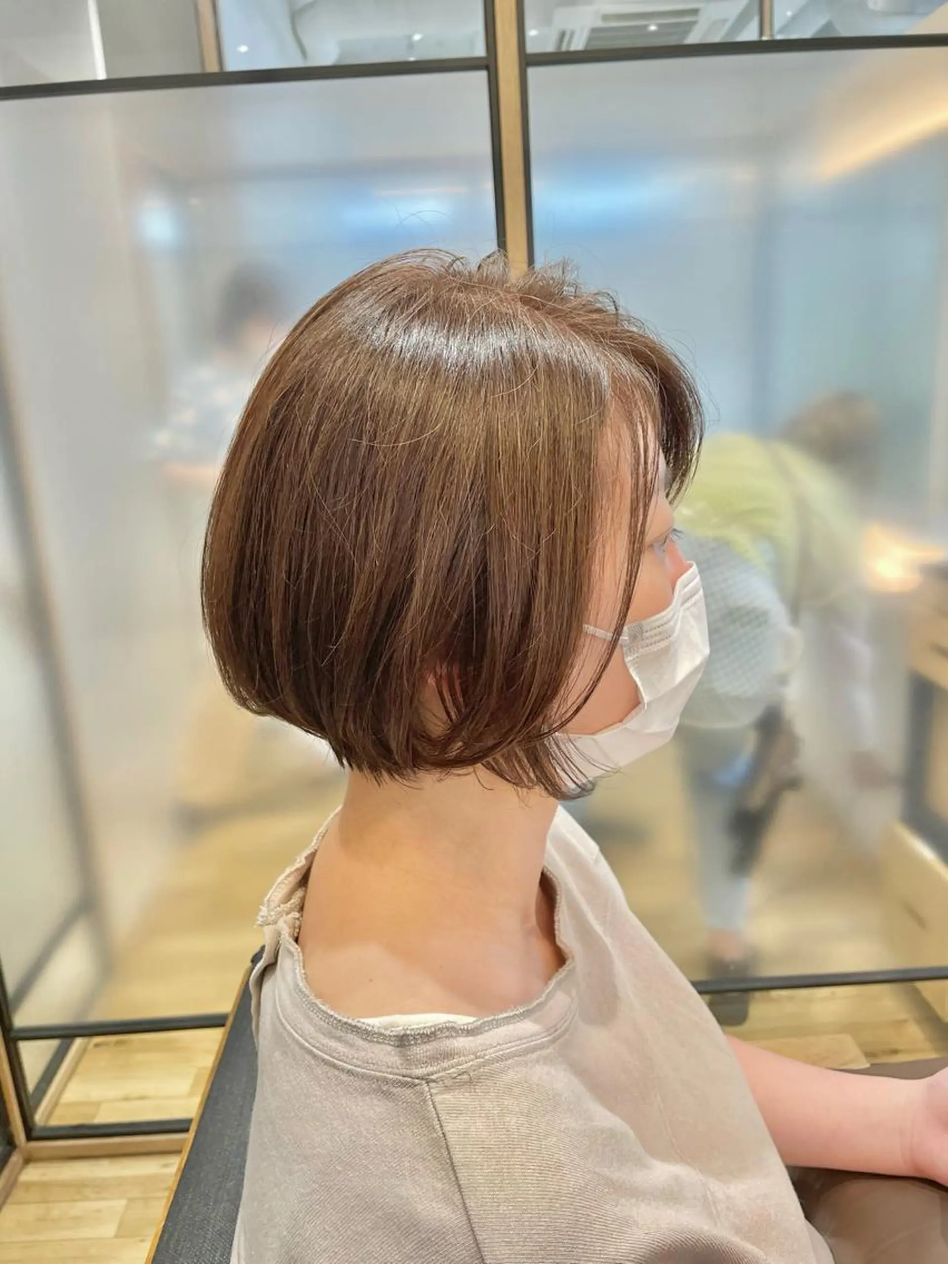 ショート ショートボブ 丸みショート ボブ ハイライト 髪質改善 シノハラ ガクト ショート/白髪ぼかしのヘアスタイル