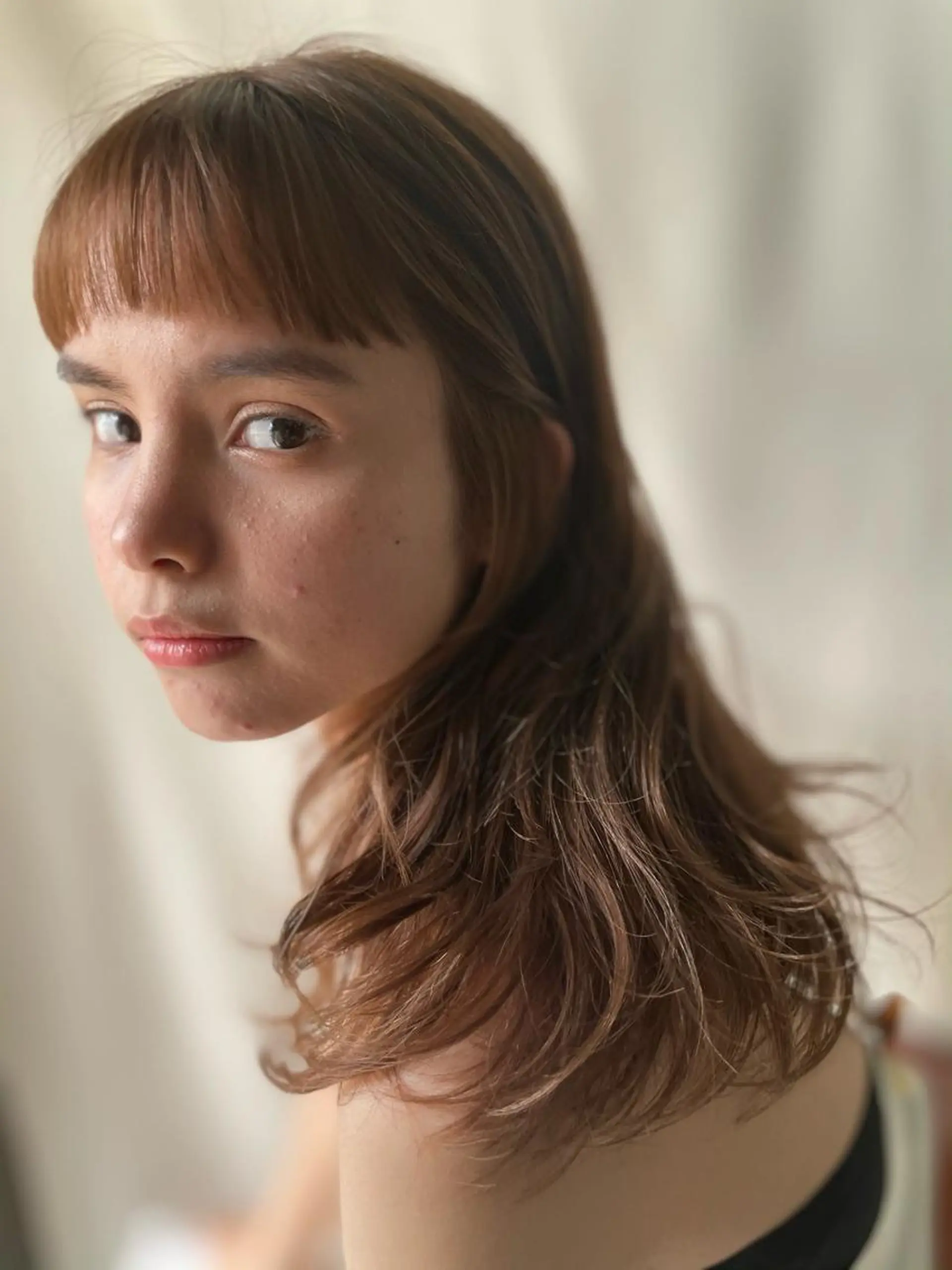 ミディアム カラー カット ヘアセット 透けるカラー💐 maeのヘアスタイル