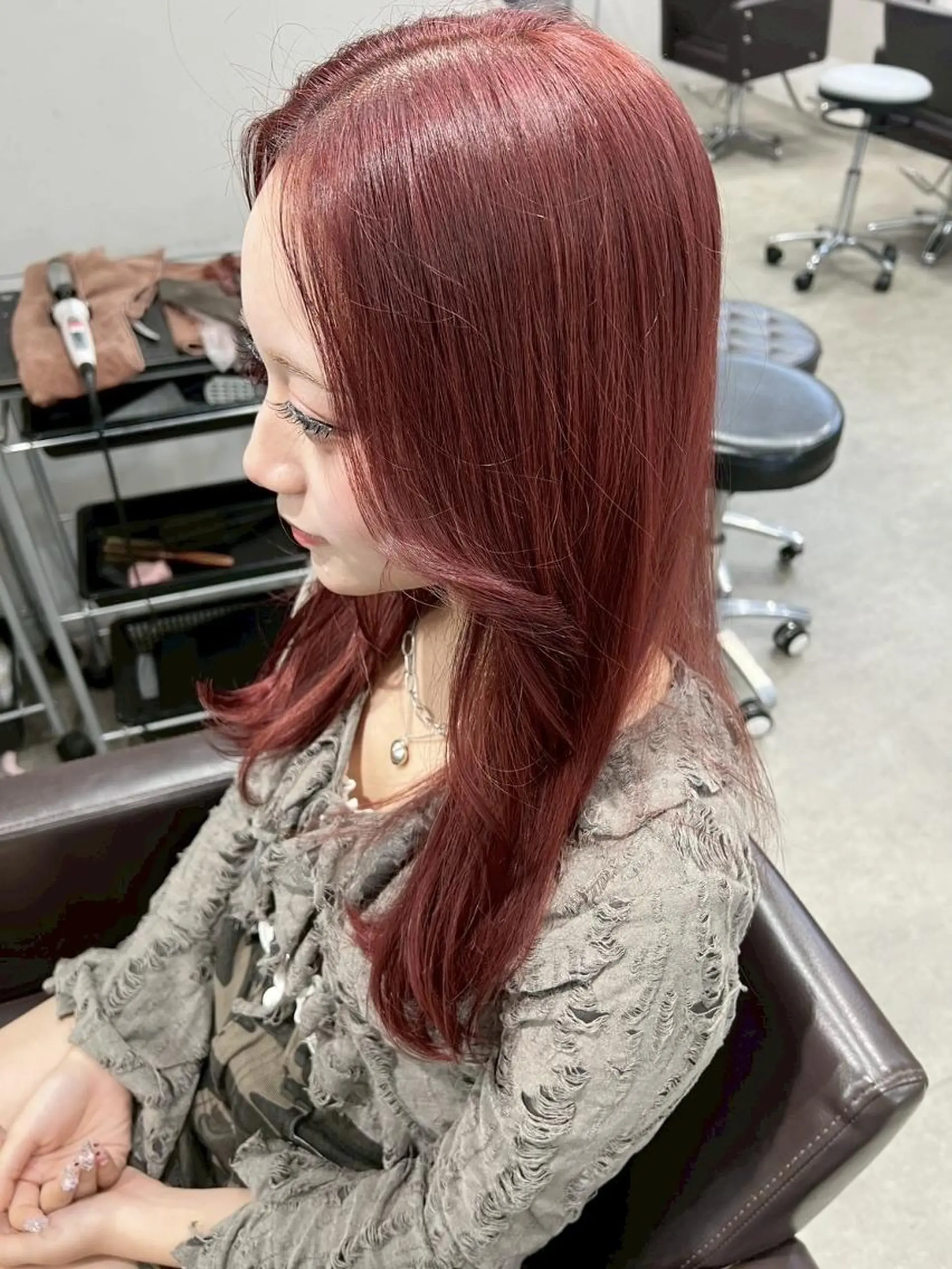 セミロング カラー ブリーチ ダブルカラー ヘアカラー トリートメント ✨【公式】 juhl.横浜✨のヘアスタイル