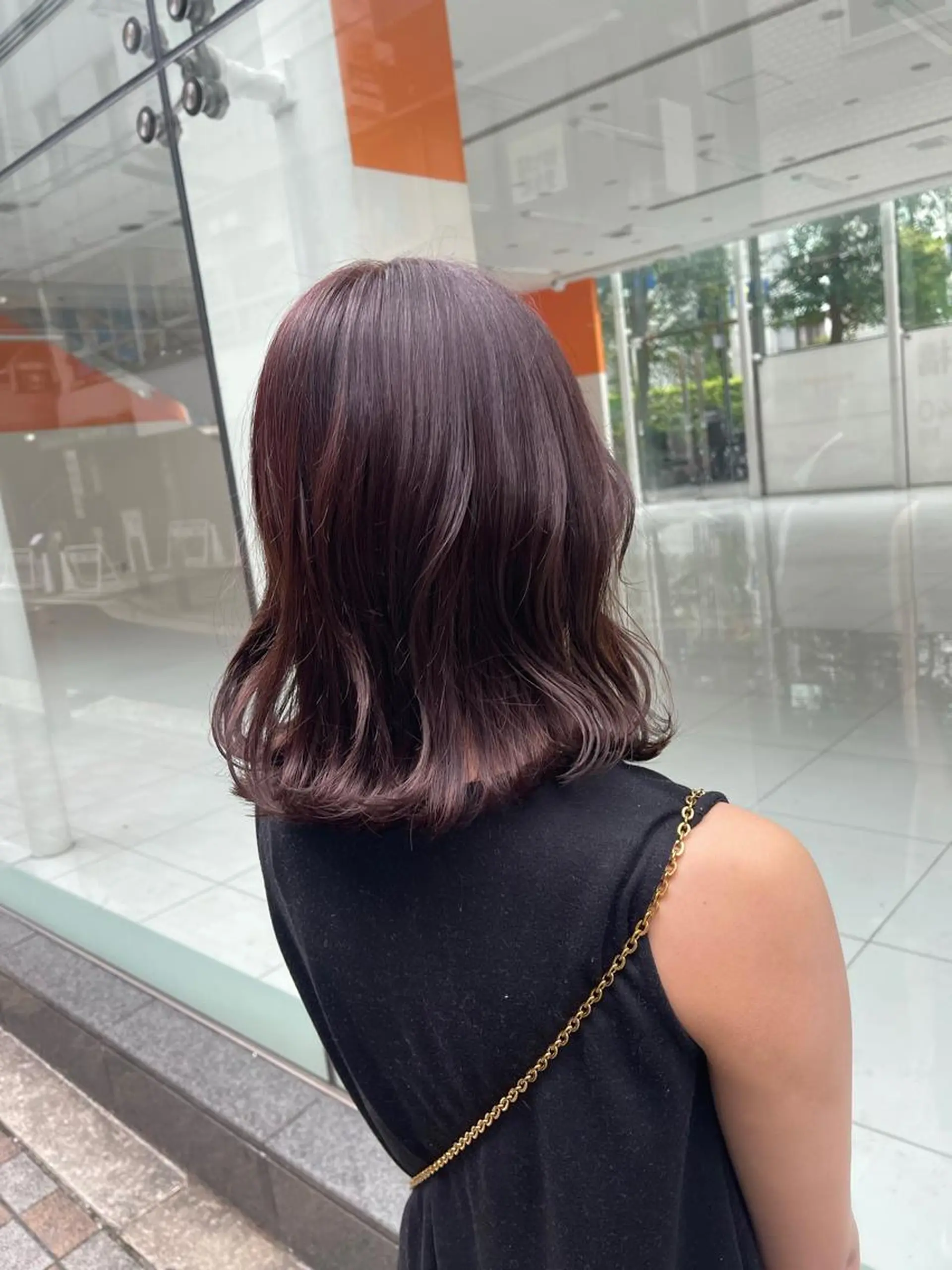 ミディアム カラー &chaLme   心斎橋所属・emi/髪質改善/ 韓国風/艶カラーのヘアスタイル
