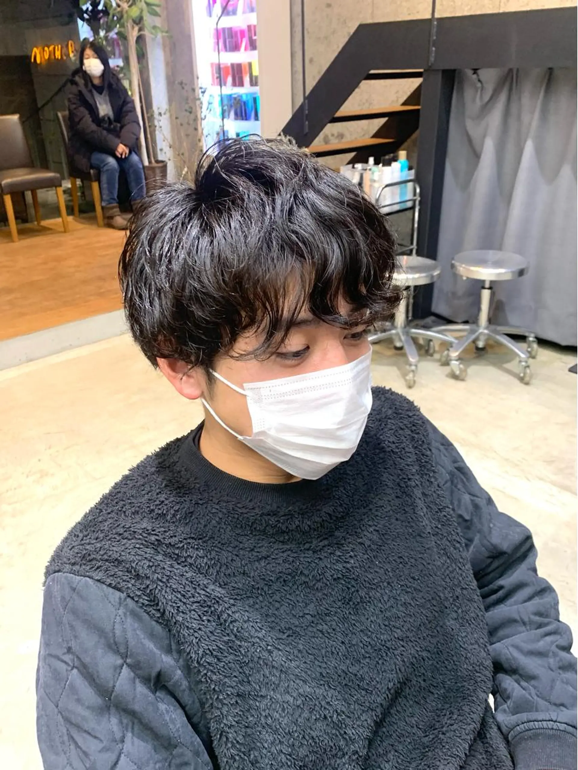 パーマ メンズ ♡ラベンダー/ピンク /顔まわり♡ネイロのヘアスタイル