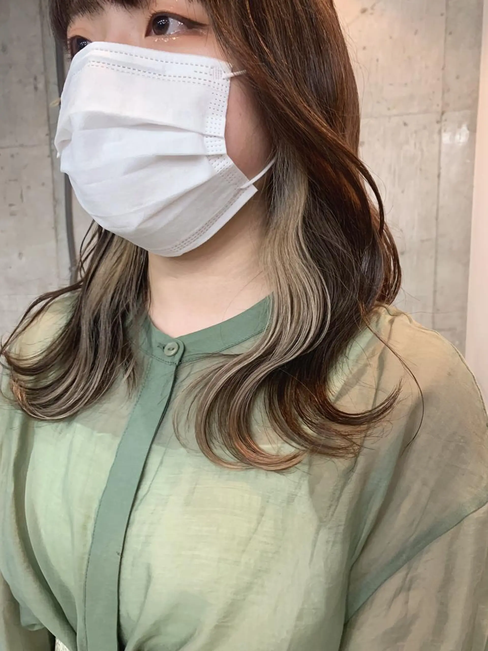 ロング カラー SAKURA 原宿所属・なかの たくみのヘアスタイル