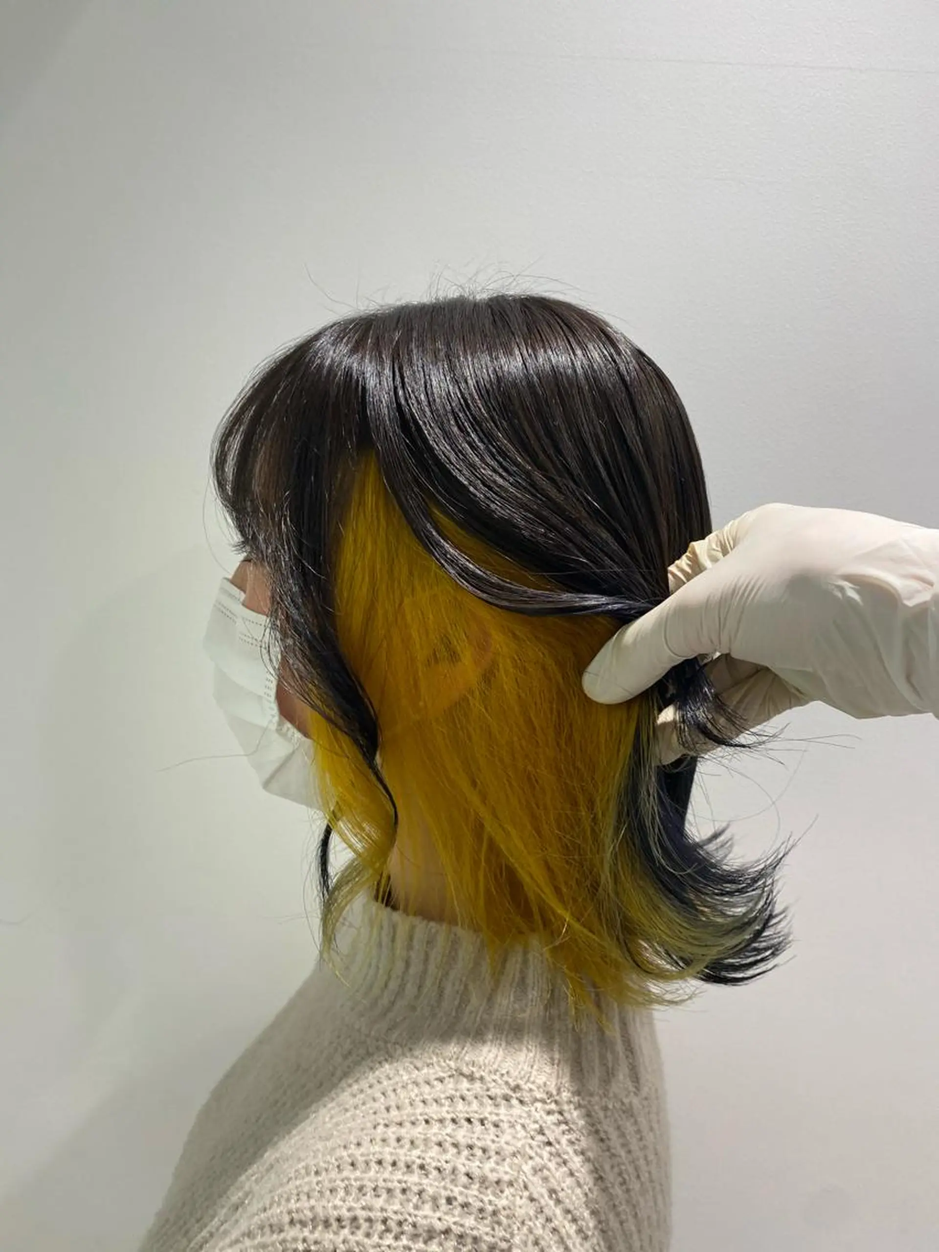 セミロング カラー パーマ ヘアアレンジ ネイル マツエク・マツパ 韓国風ベージュ🤎 赤みなし🌿横浜🤎のヘアスタイル