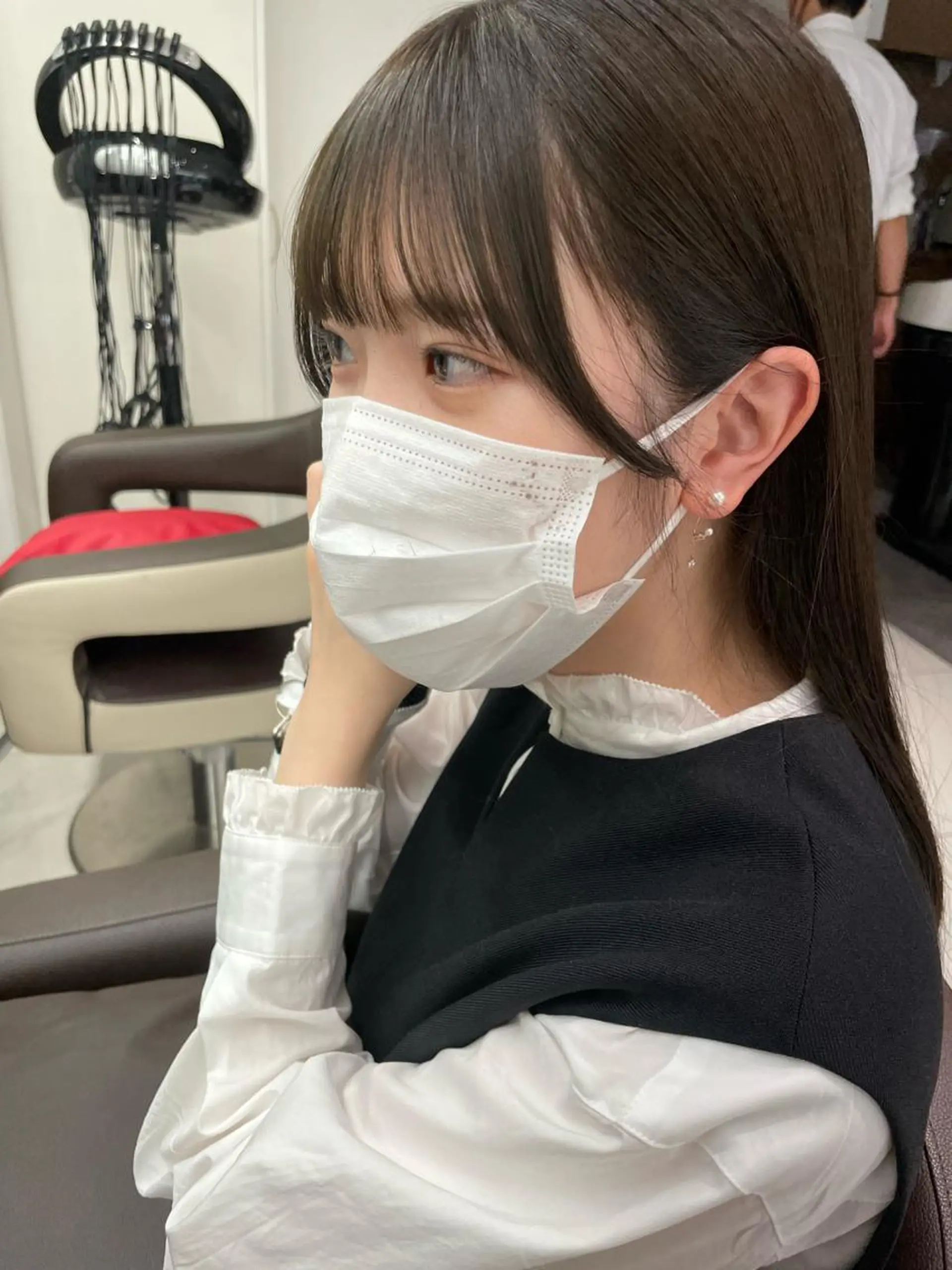 セミロング 福島成美/髪質改善 縮毛矯正/カラーのヘアスタイル