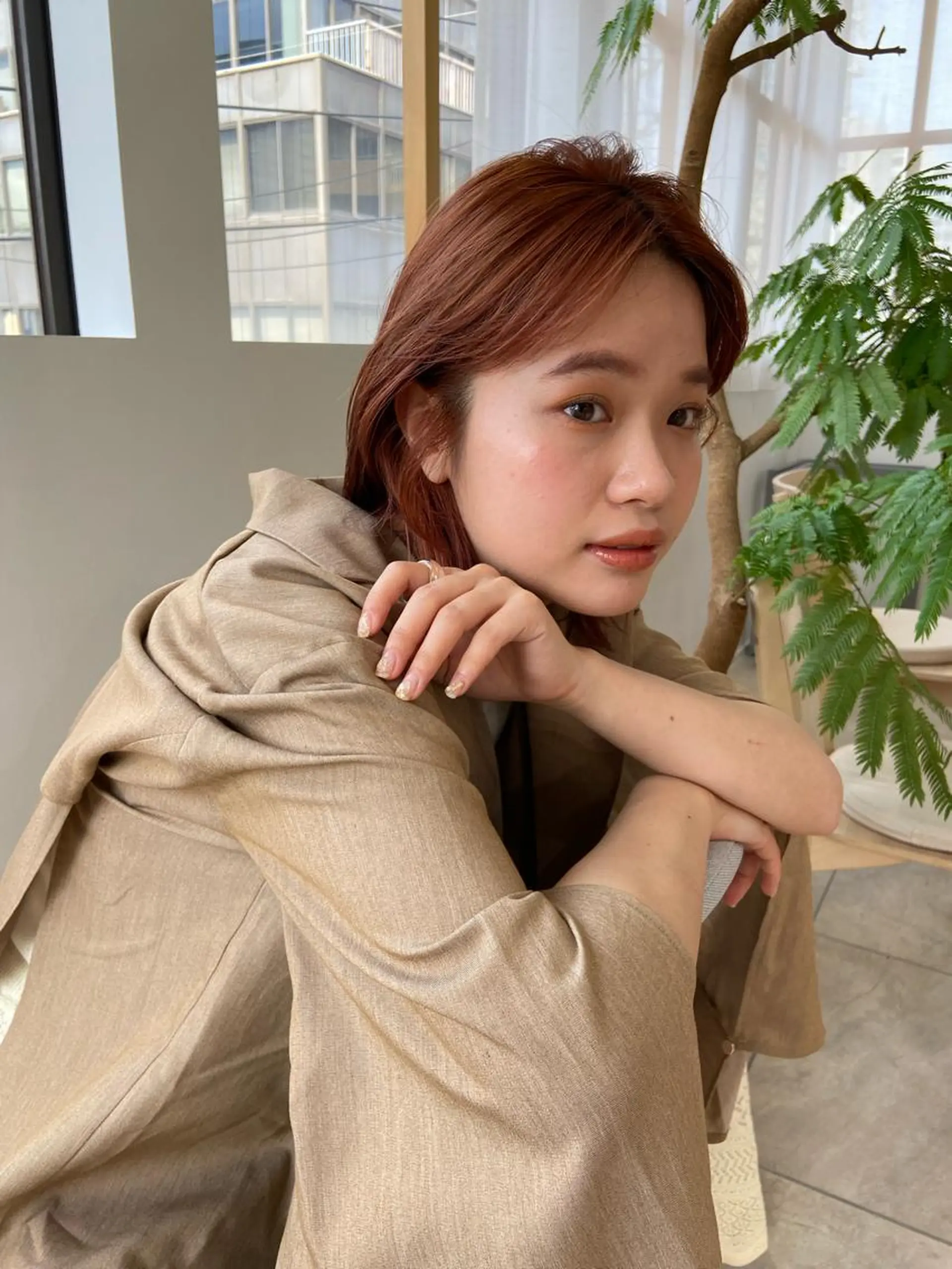 ミディアム 田中 あやなのヘアスタイル