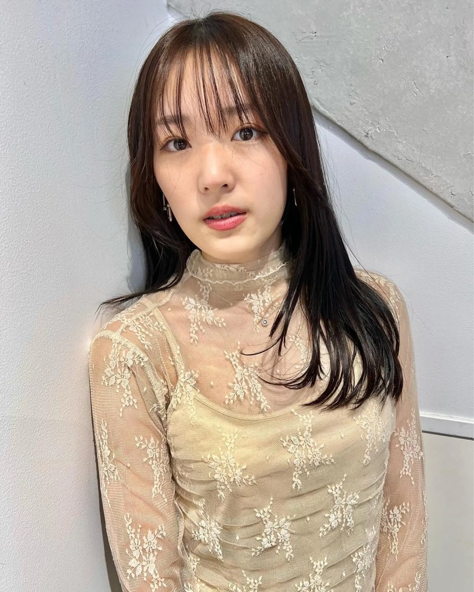 ロング カラー レイヤーカット 顔周りカット/透明感 カラー✂️MEIのヘアスタイル