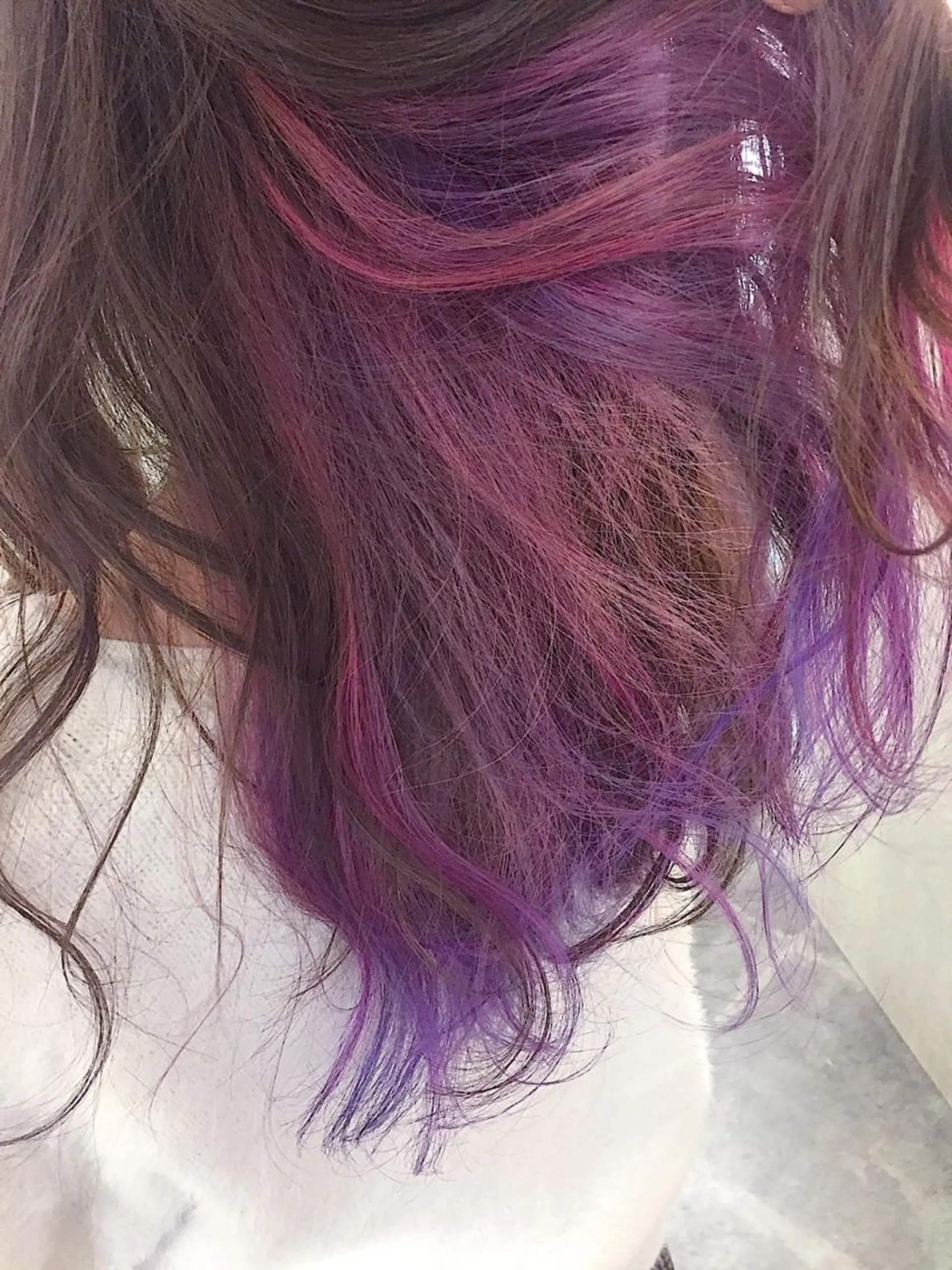 ミディアム カラー パーマ ヘアアレンジ アディクシーカラー アッシュ バレイヤージュ ブリーチ ケアブリーチ ✨ハイクオリティ✨ 山本香也のヘアスタイル