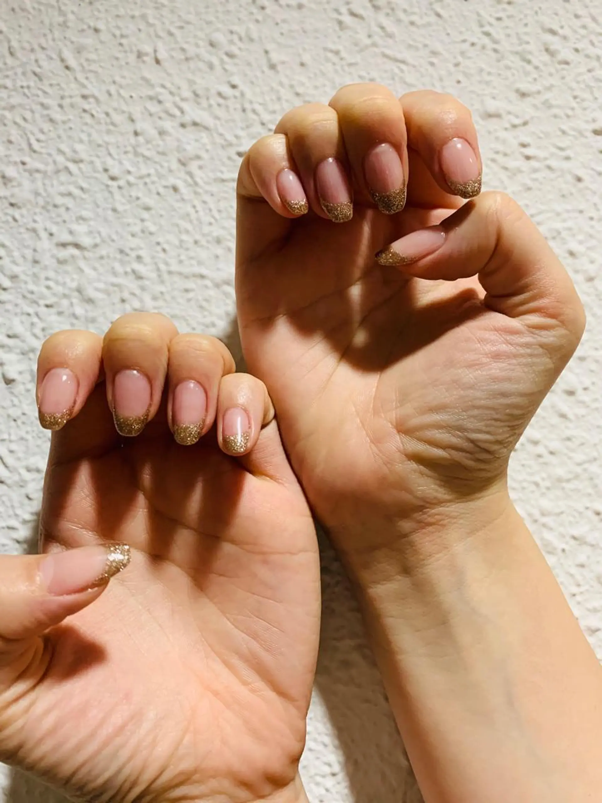 ネイル フレンチネイル ゴールド ラメ(グリッター) 松川 めぐみのネイルデザイン