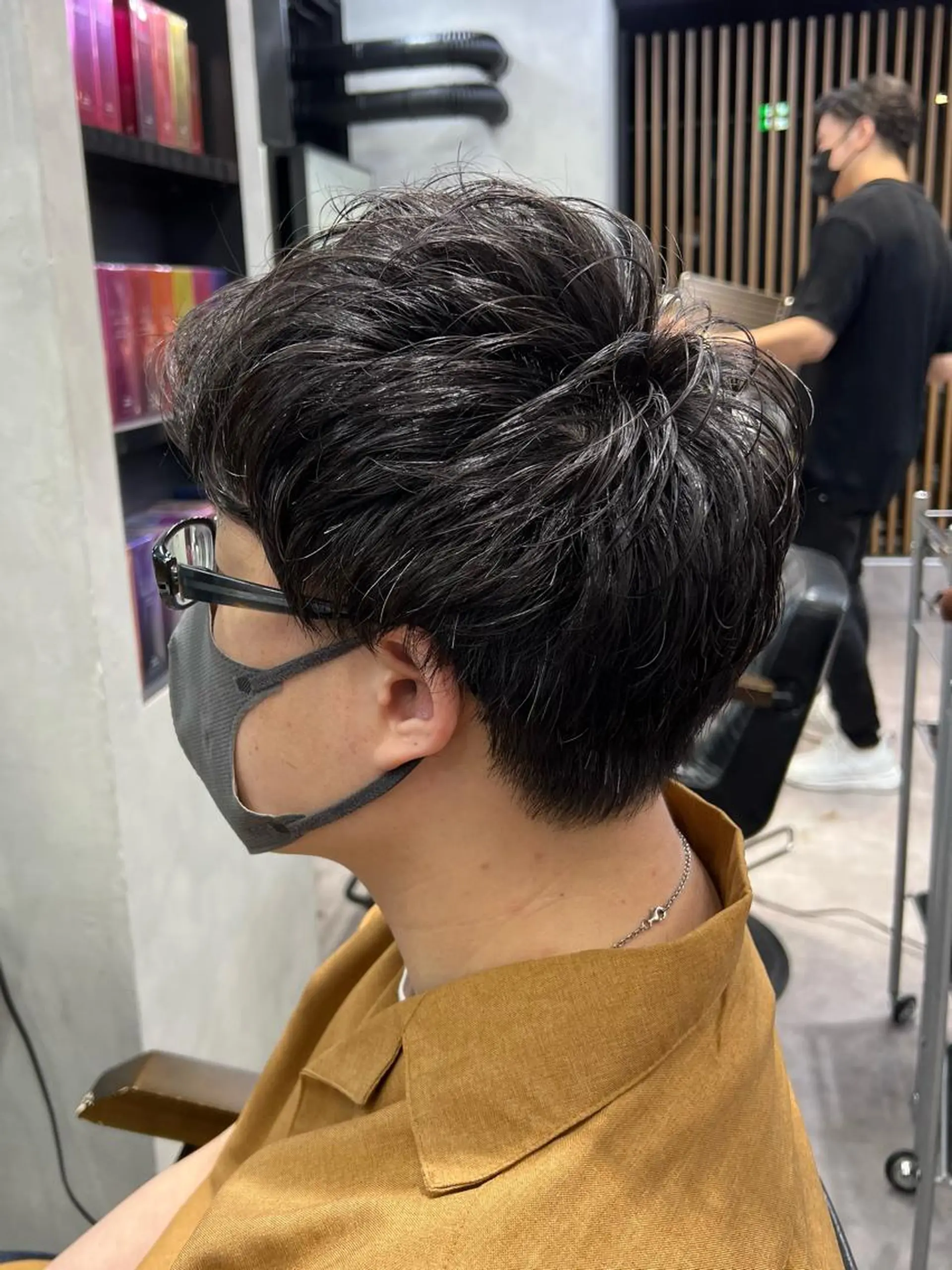 ショート パーマ ヘアアレンジ メンズ SALOWIN Frente店所属・個室で似合わせ好印象 🧡外山弥千代のヘアスタイル