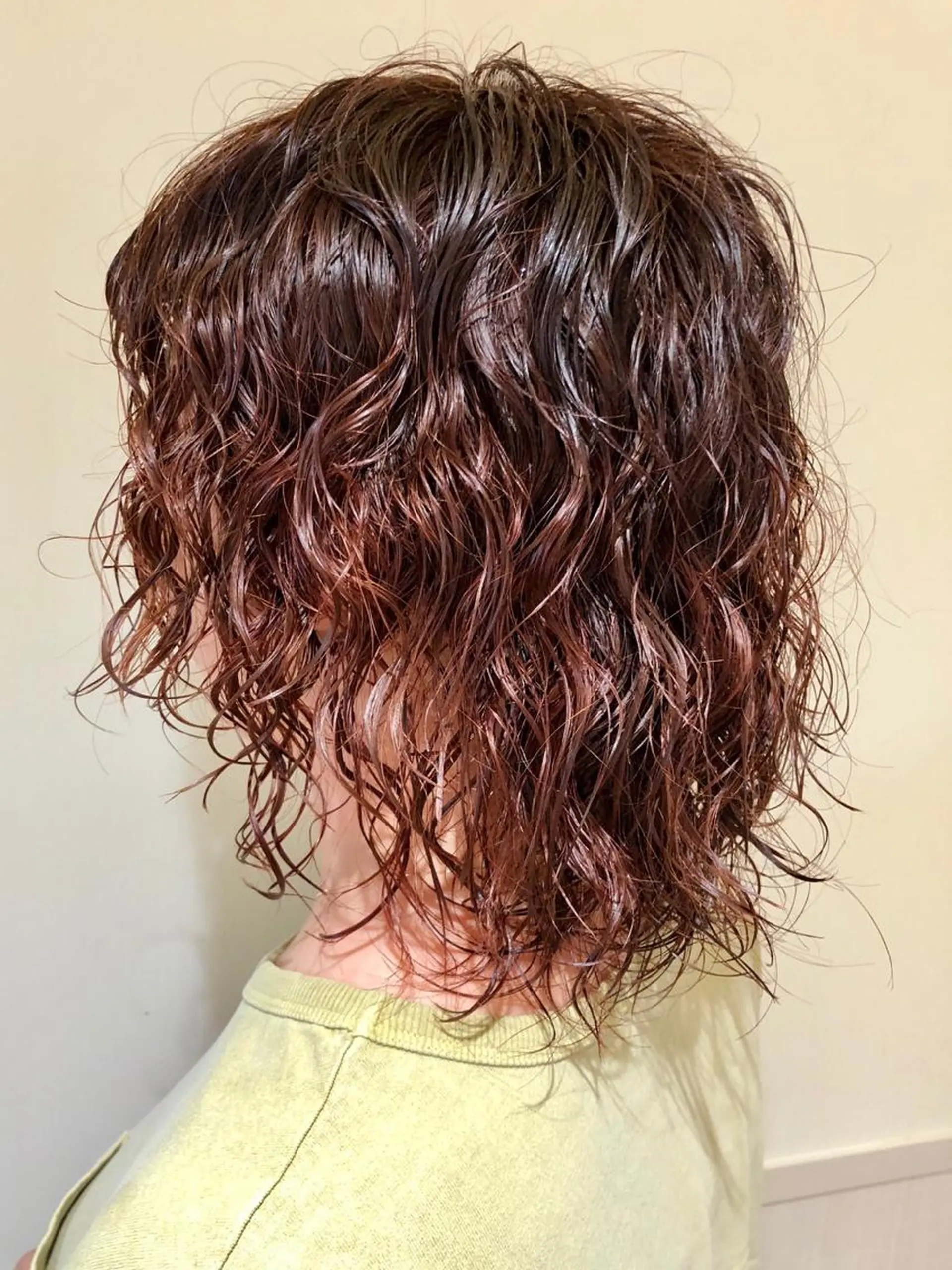 ミディアム カラー パーマ さかい なつみのヘアスタイル