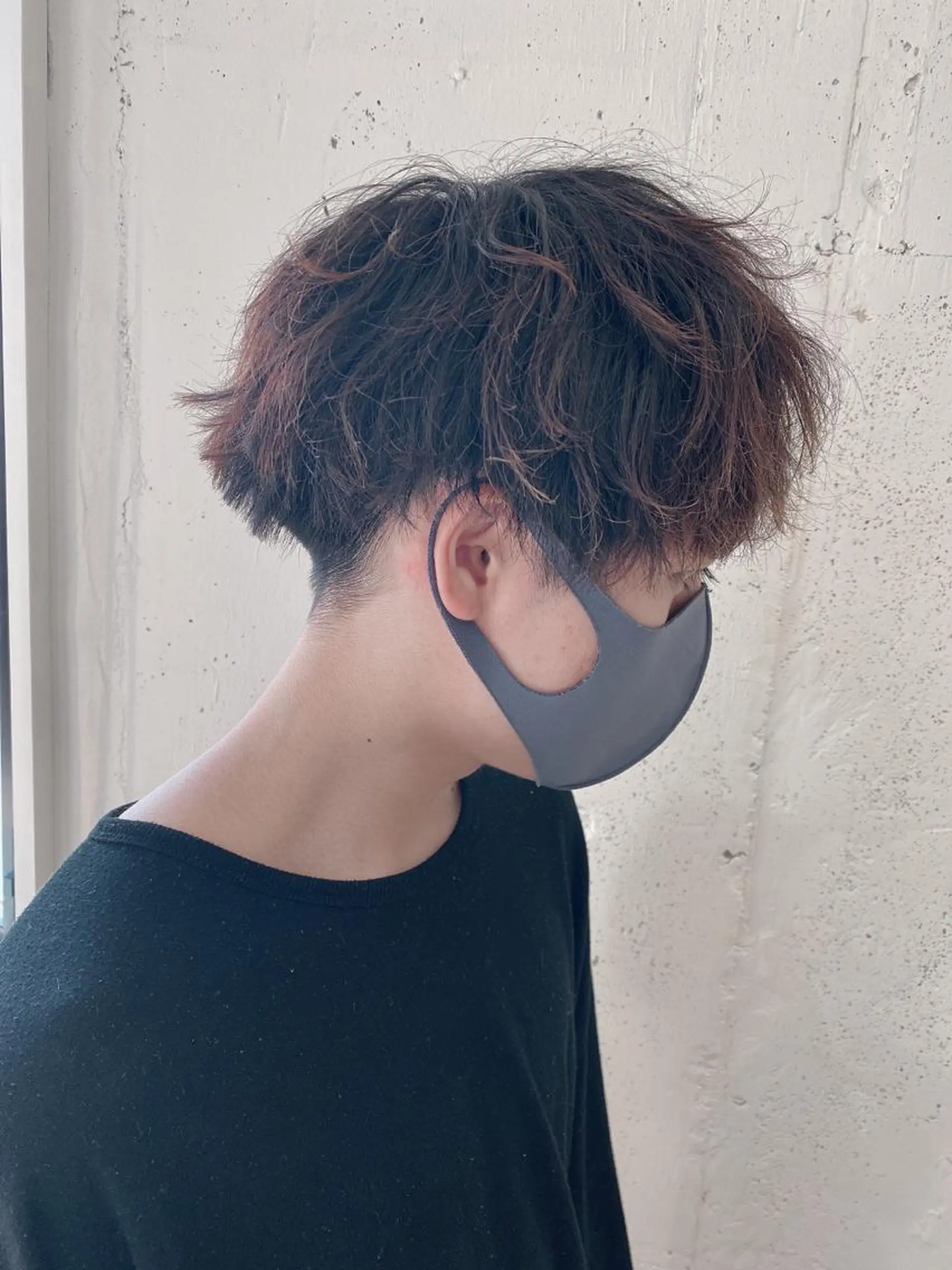 ショート 静岡/草薙パーマ メンズバレイヤージュのヘアスタイル