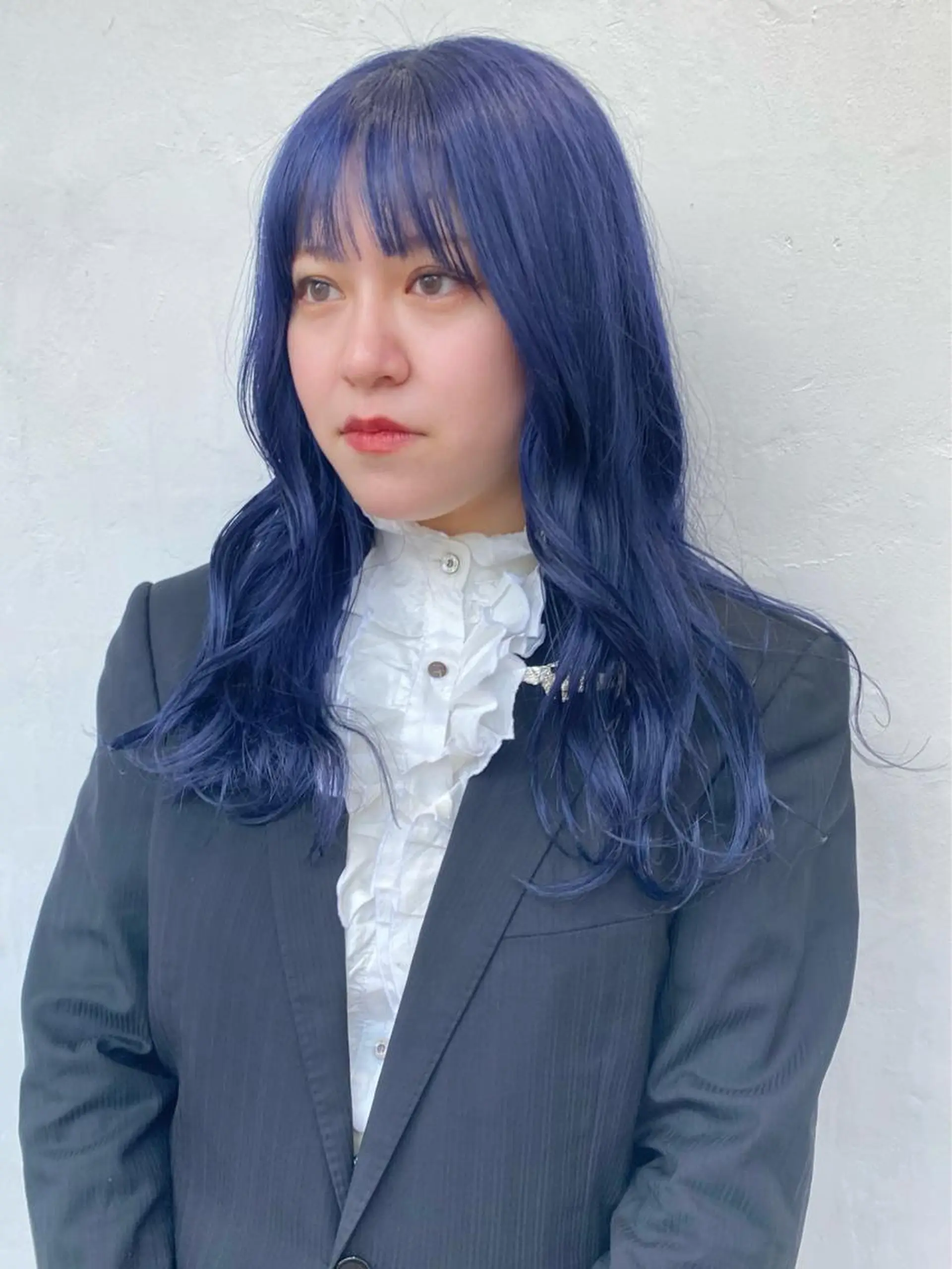 ロング カラー パーマ、髪質改善 菊地美月のヘアスタイル